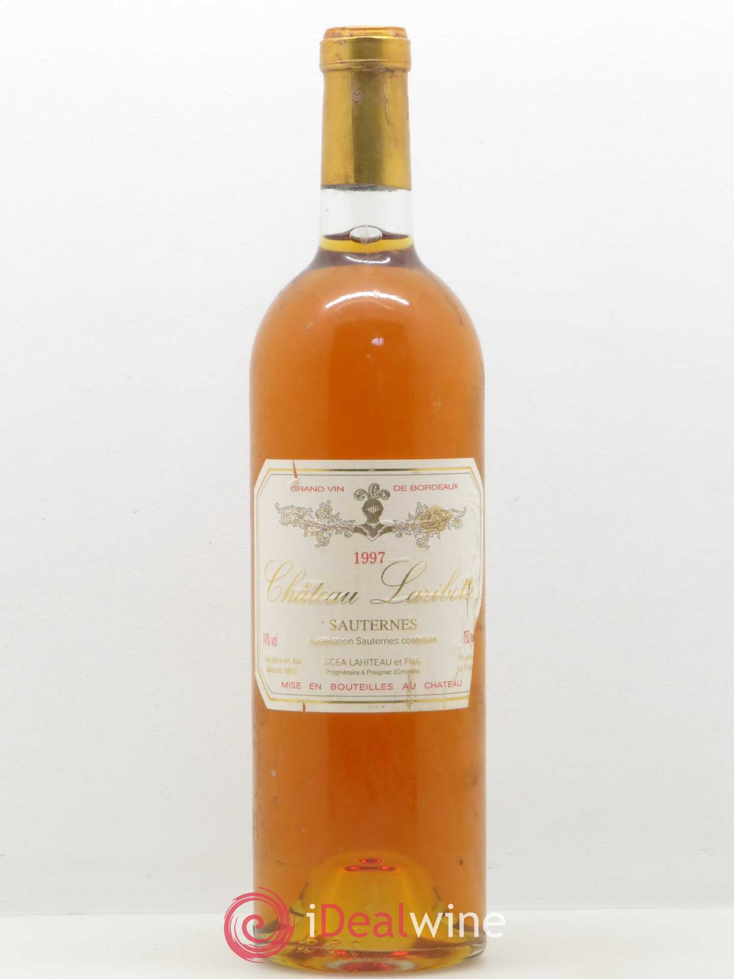 Sauternes Château Laribotte 1997 - Posten von 1 Flasche - 0
