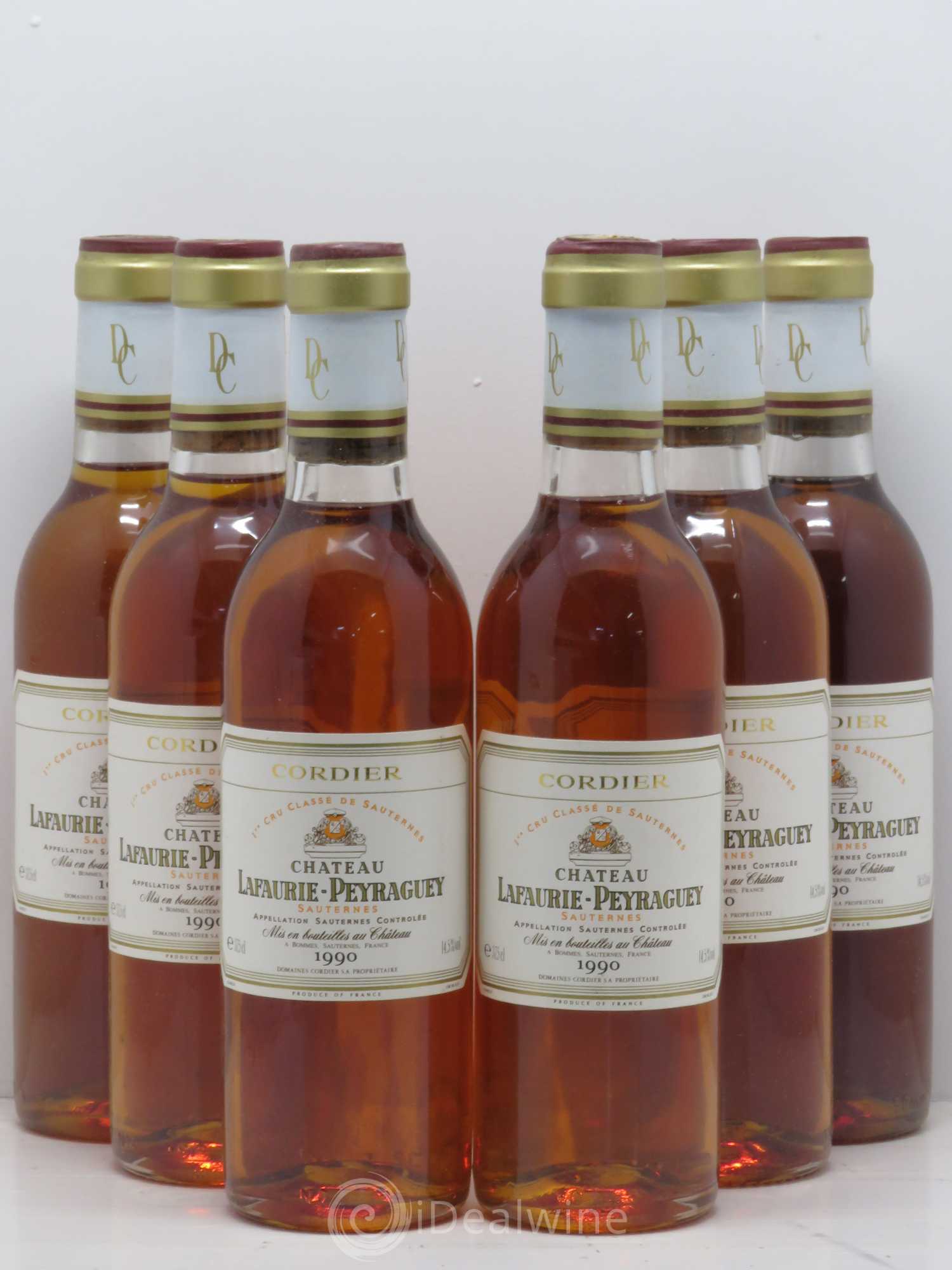 Château Lafaurie-Peyraguey 1er Grand Cru Classé 1990 - Posten von 6 Demi-Flaschen - 0