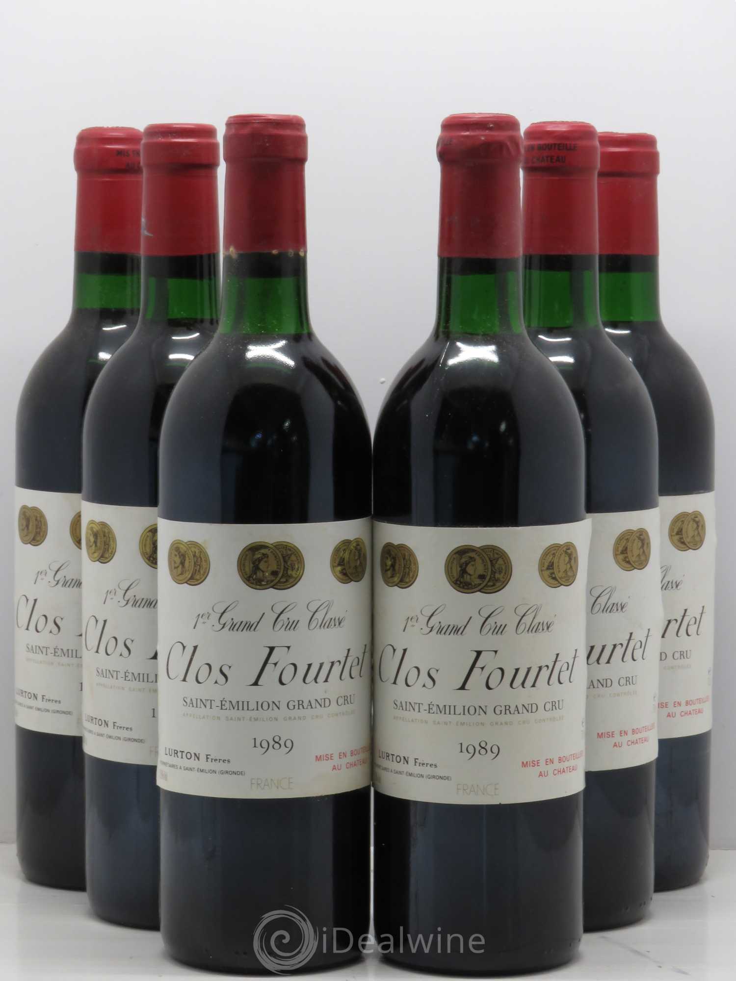 Clos Fourtet 1er Grand Cru Classé B 1989 - Lot de 6 bouteilles - 0