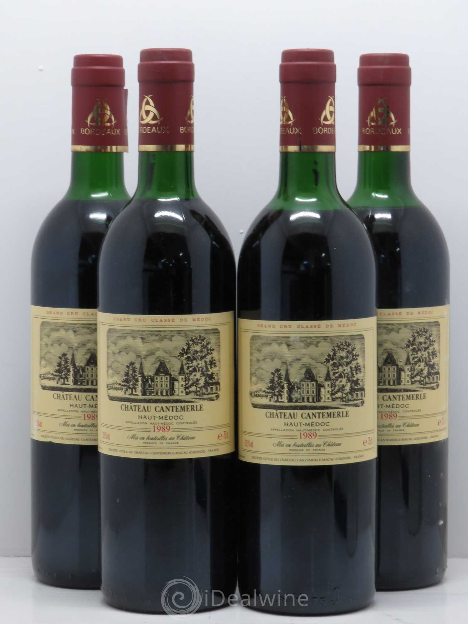Château Cantemerle 5ème Grand Cru Classé 1989 - Lot de 4 bouteilles - 0