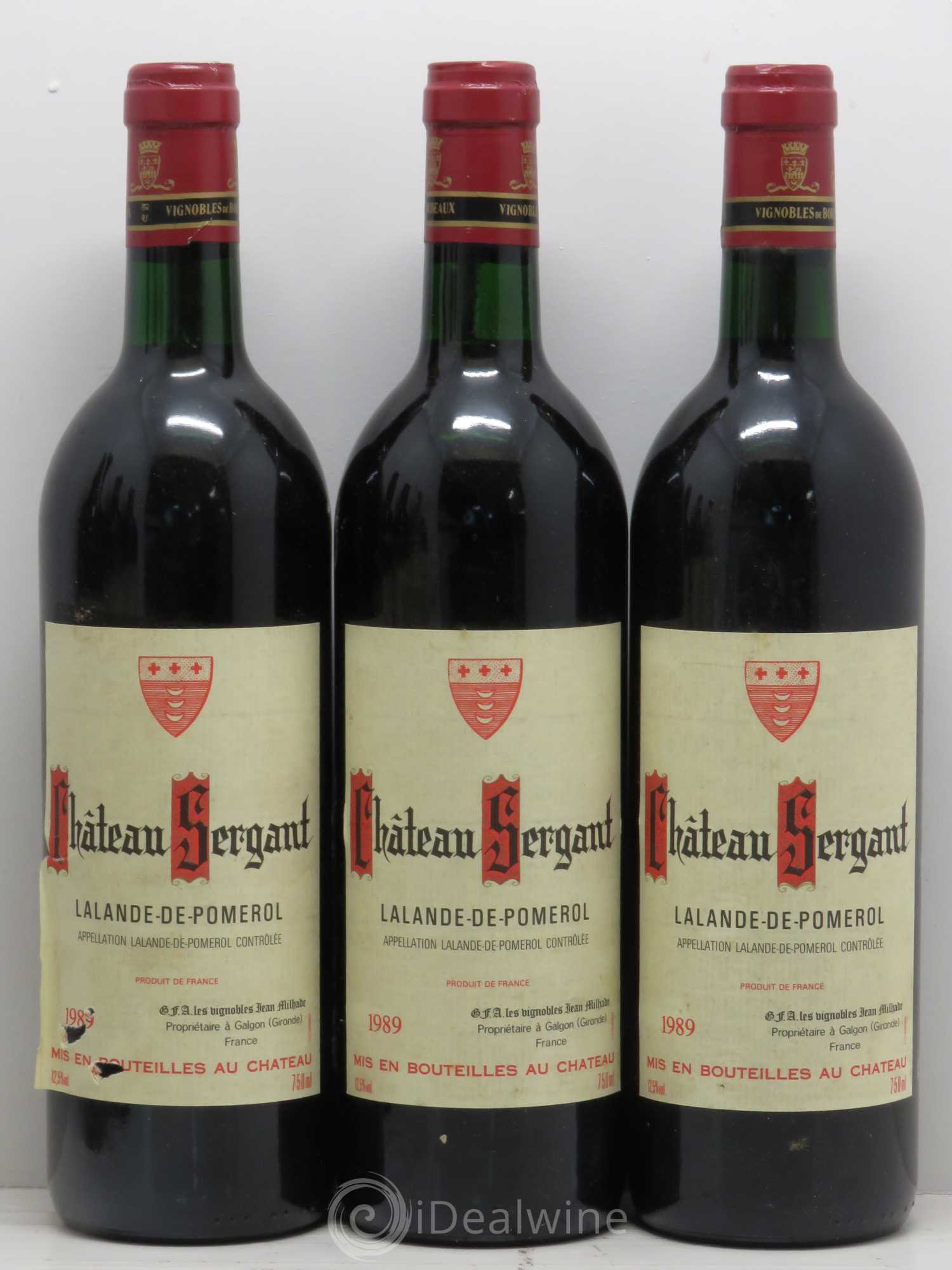 Bordeaux Château Sergant Lalande de Pomerol 1989 - Posten von 6 Flaschen - 1