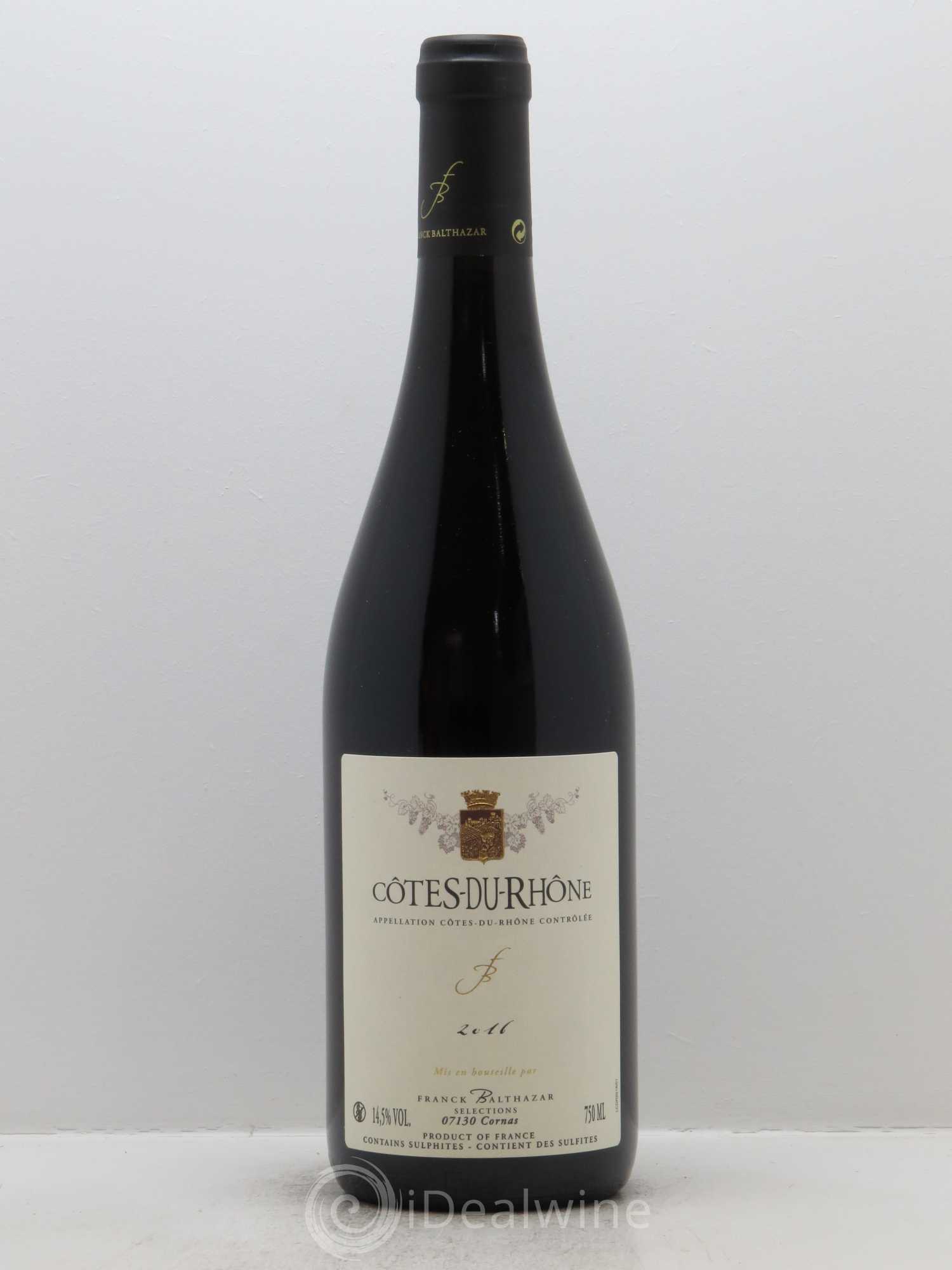 Côtes-du-Rhône Franck Balthazar (Domaine) 2016 - Lot de 1 bouteille - 0