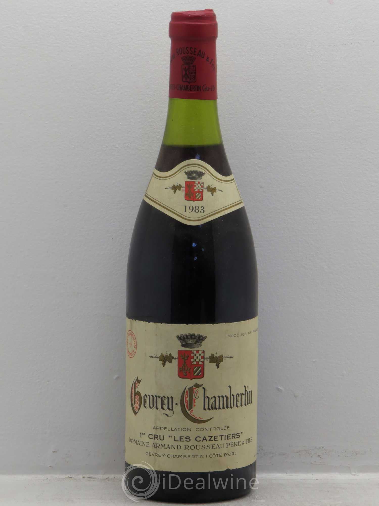 Gevrey-Chambertin 1er Cru Les Cazetiers Armand Rousseau (Domaine) 1983 - Lot de 1 bouteille - 0