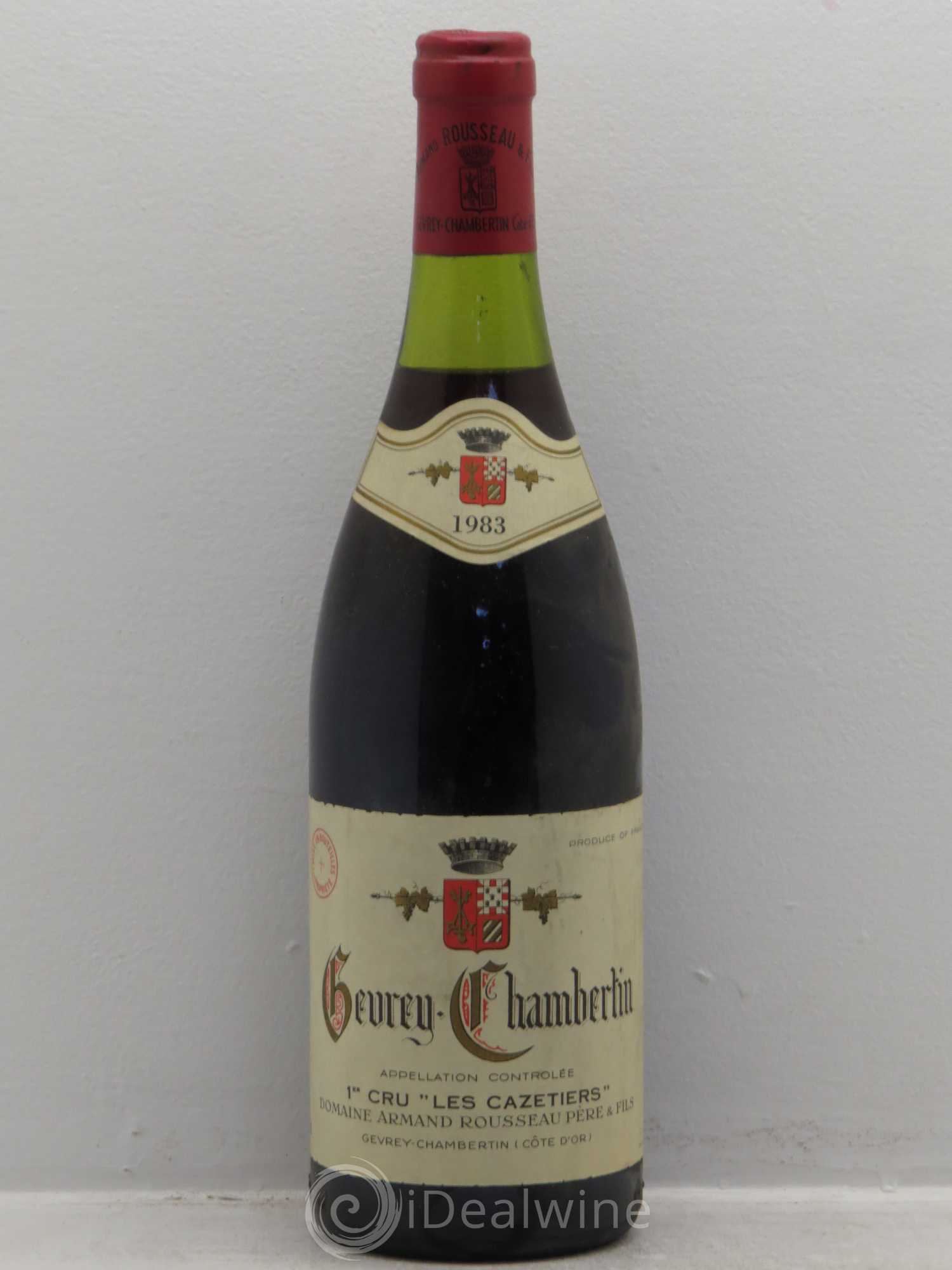 Gevrey-Chambertin 1er Cru Les Cazetiers Armand Rousseau (Domaine) 1983 - Lot de 1 bouteille - 0