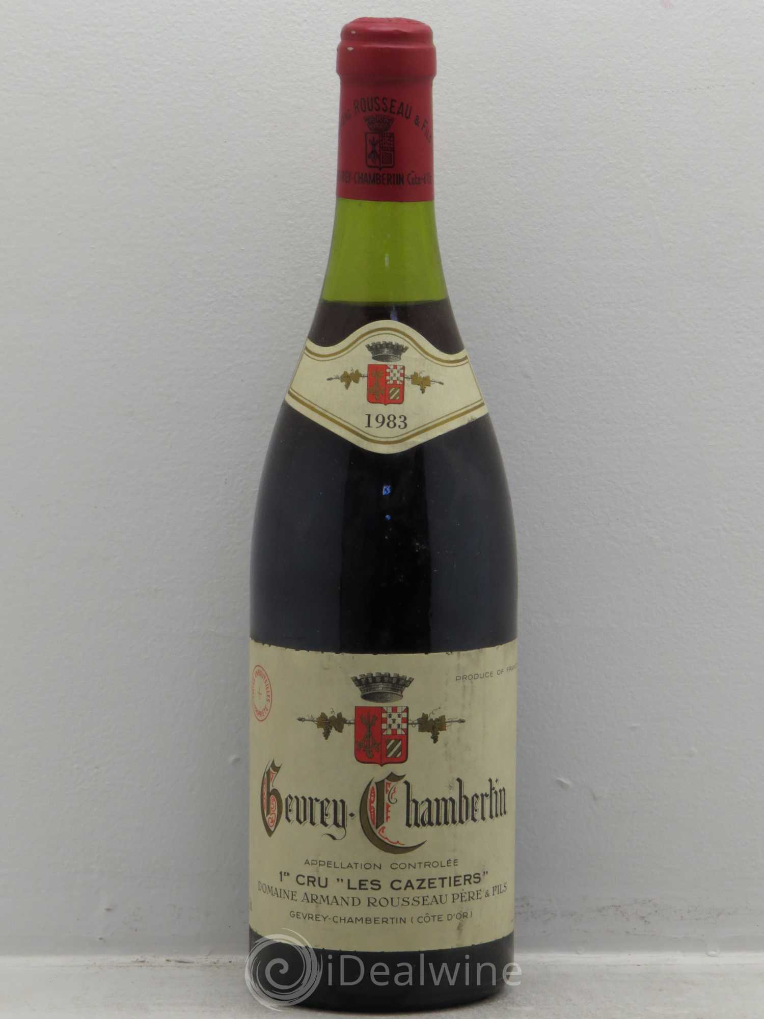 Gevrey-Chambertin 1er Cru Les Cazetiers Armand Rousseau (Domaine) 1983 - Lot de 1 bouteille - 0