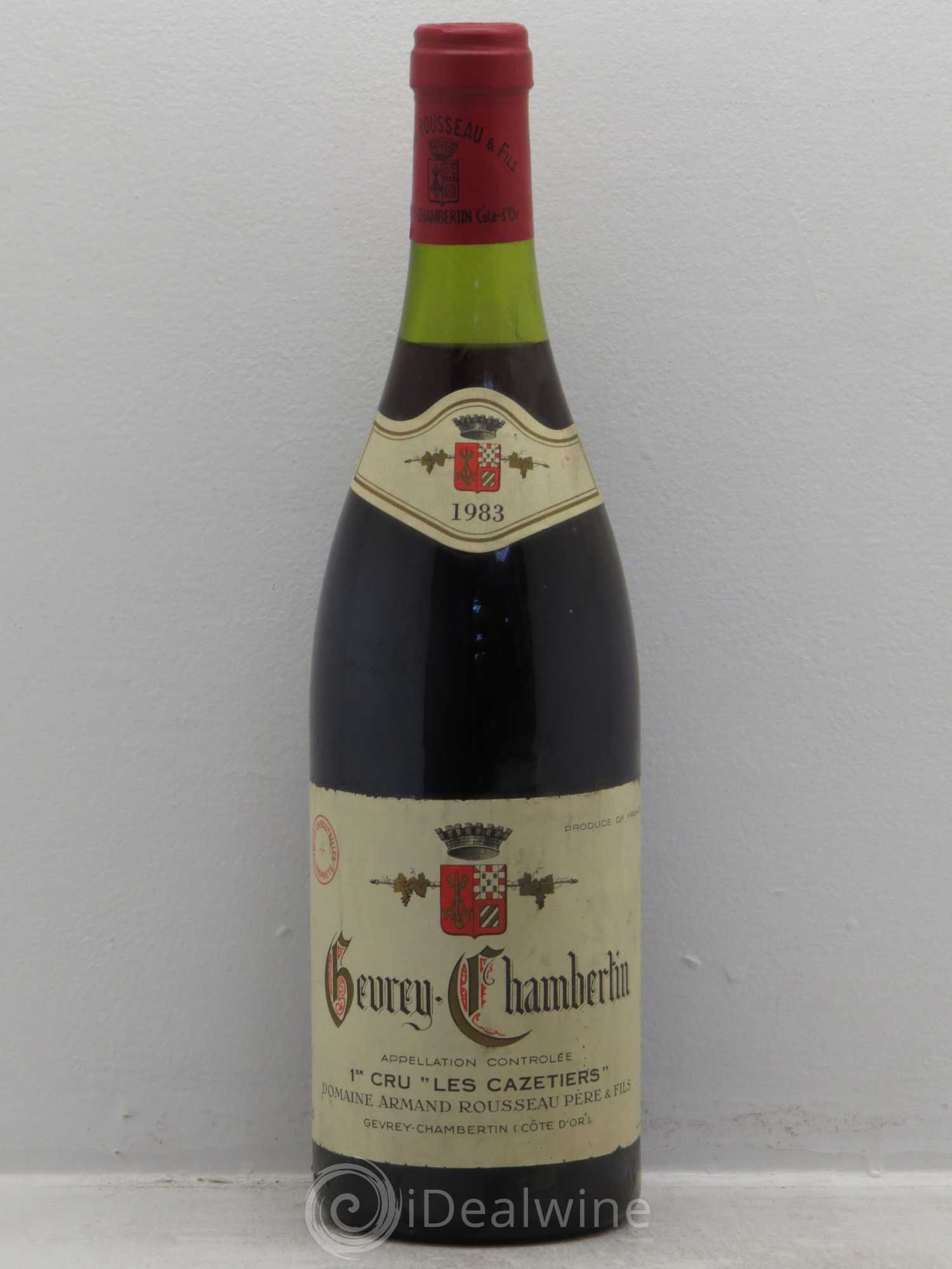 Gevrey-Chambertin 1er Cru Les Cazetiers Armand Rousseau (Domaine) 1983 - Lot de 1 bouteille - 0