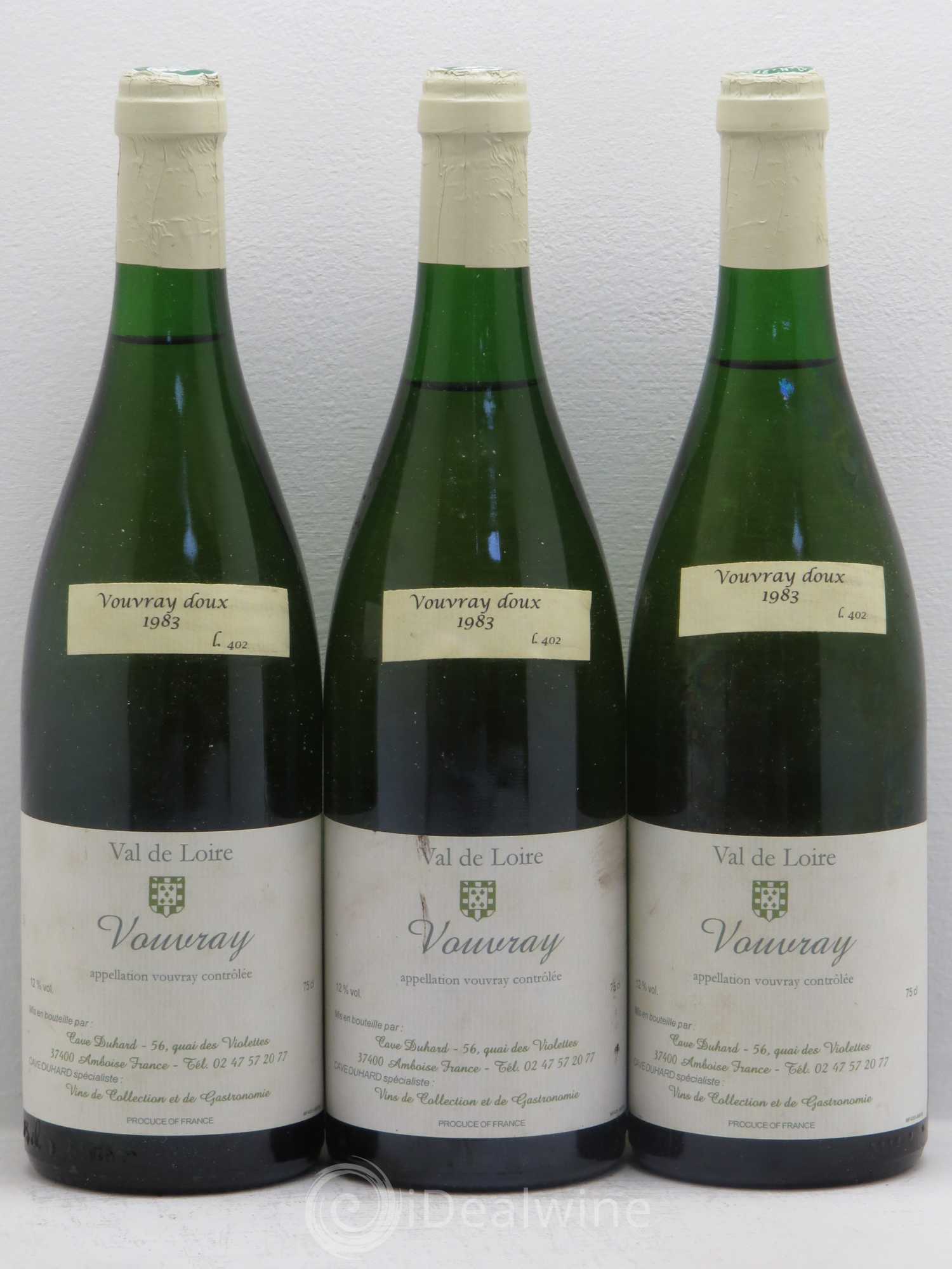 Vouvray Duhart 1983 - Lotto di 3 bottiglie - 0