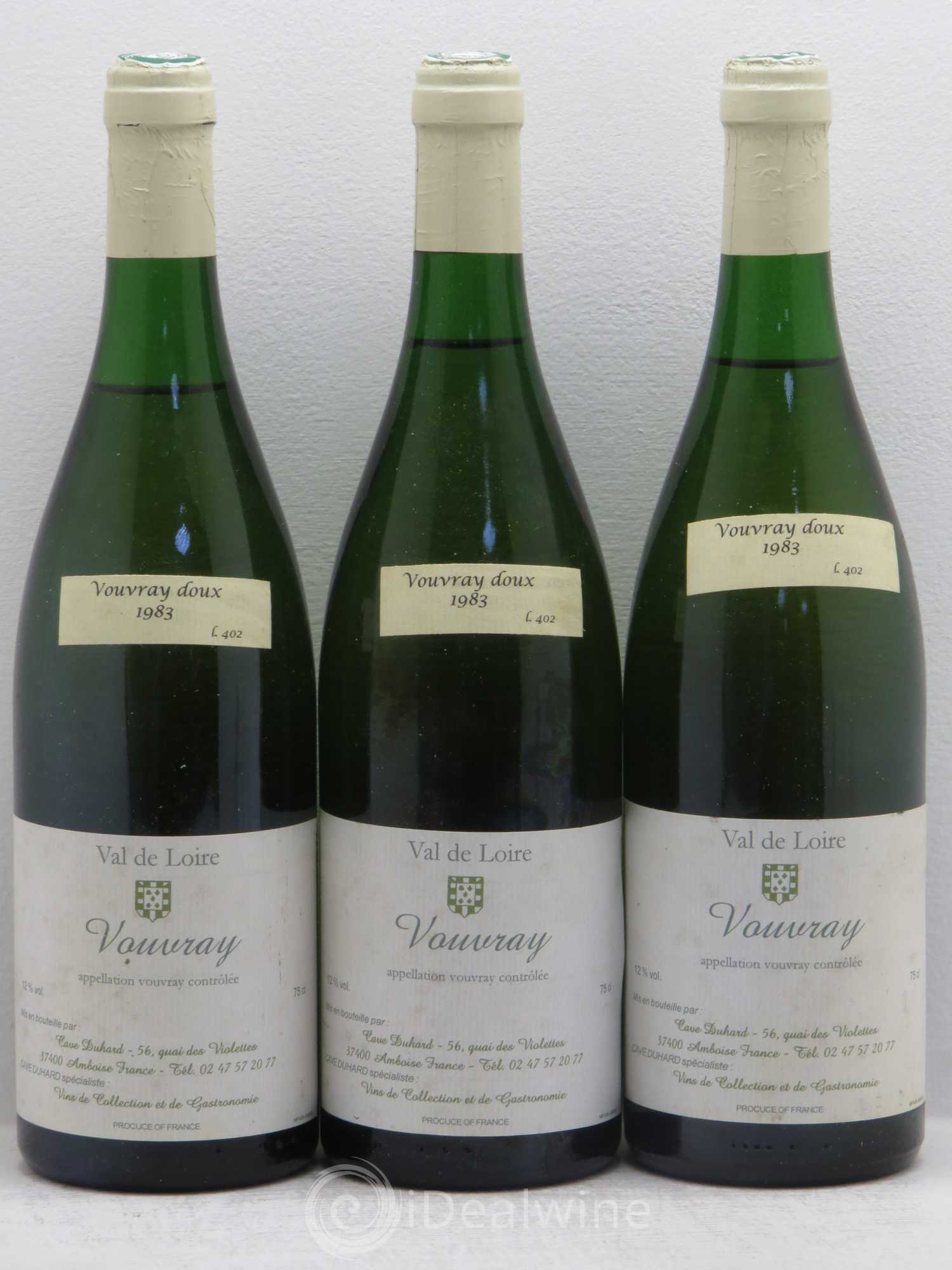 Vouvray Duhart 1983 - Lotto di 3 bottiglie - 0