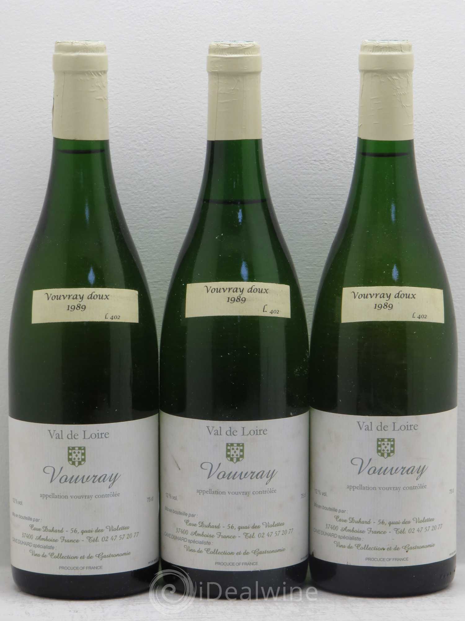 Vouvray Duhart 1989 - Lotto di 3 bottiglie - 0