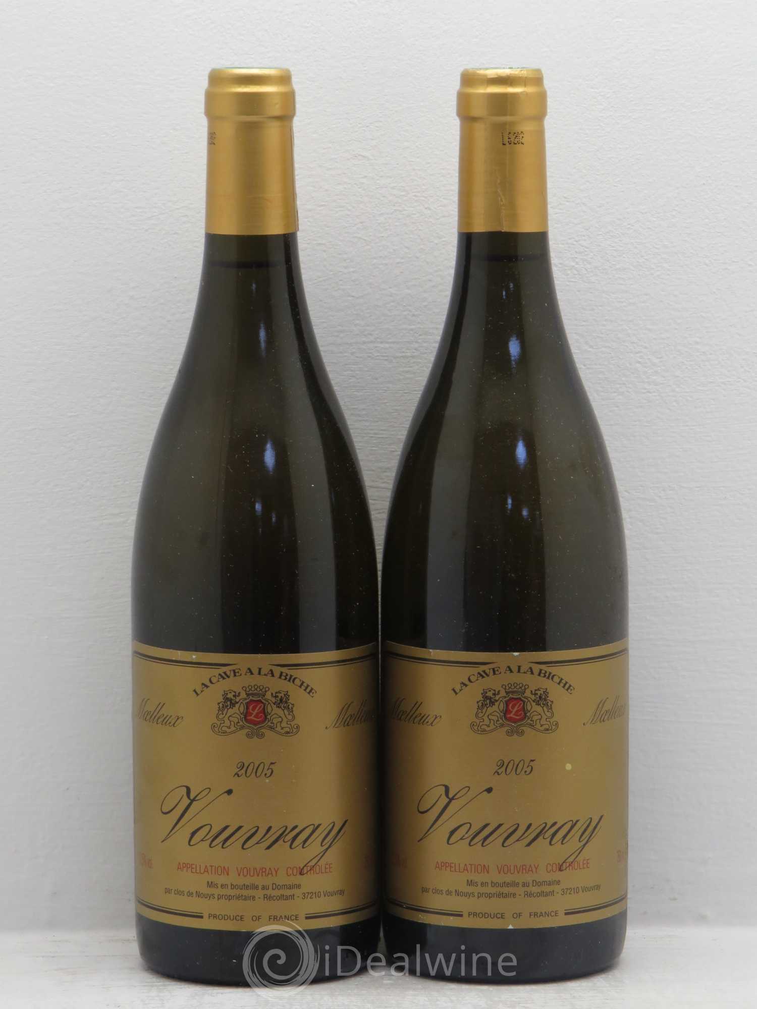 Vouvray Cave de la biche 2005 - Lotto di 2 bottiglie - 0