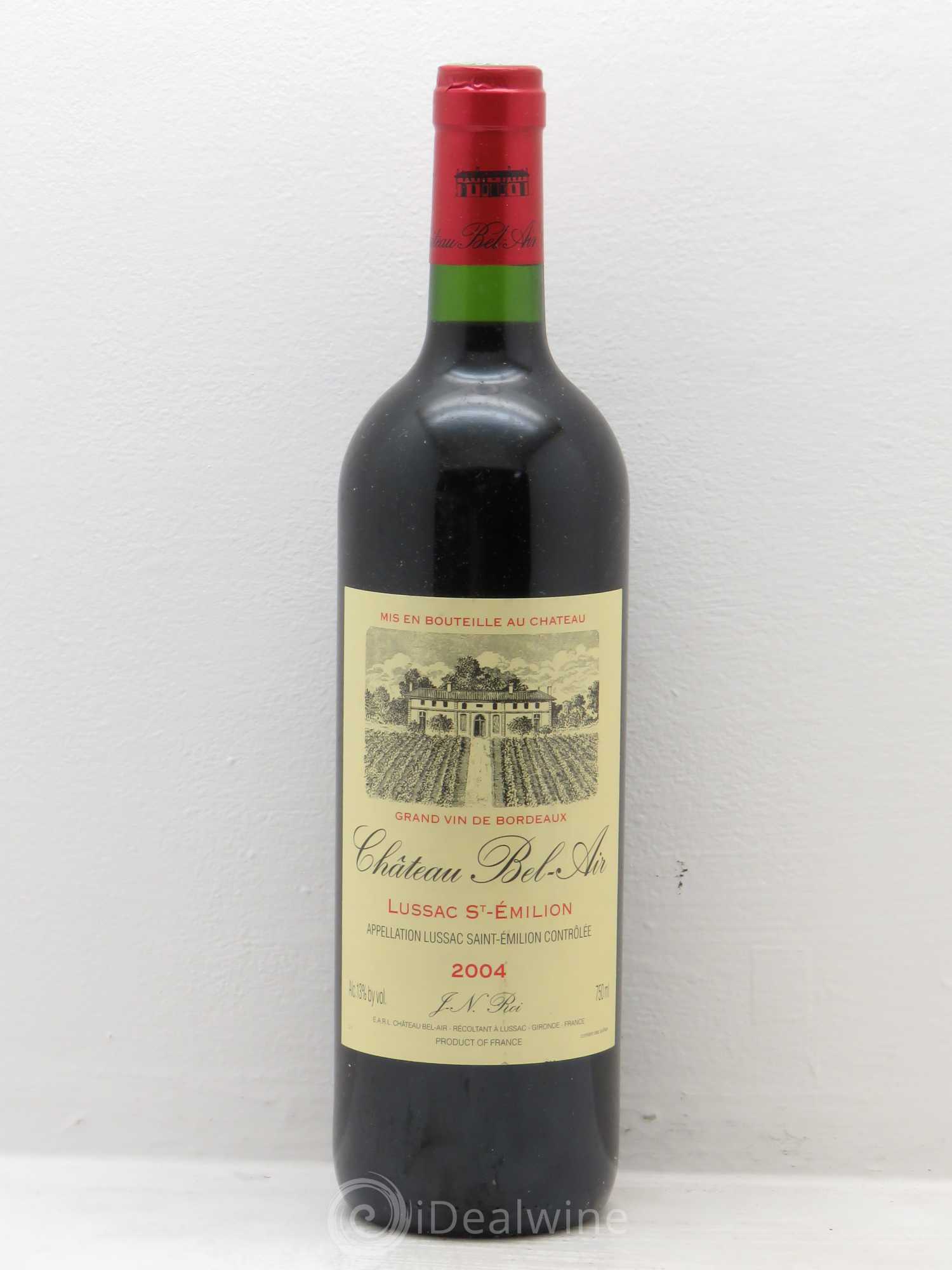 Bordeaux Bel air lussac saint emilion 2004 - Lot de 6 bouteilles - 0