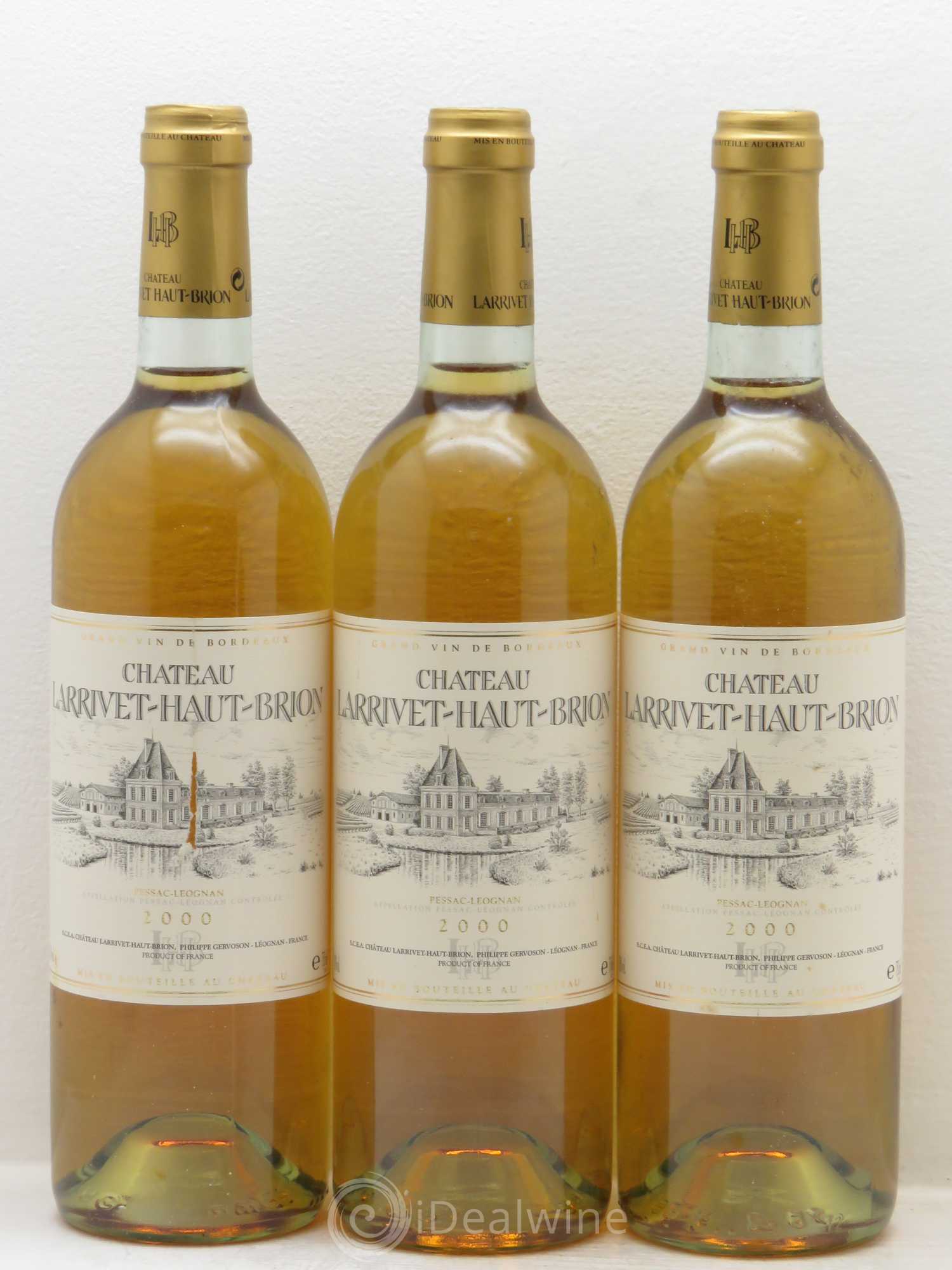 Château Larrivet Haut-Brion 2000 - Lot de 3 bouteilles - 0