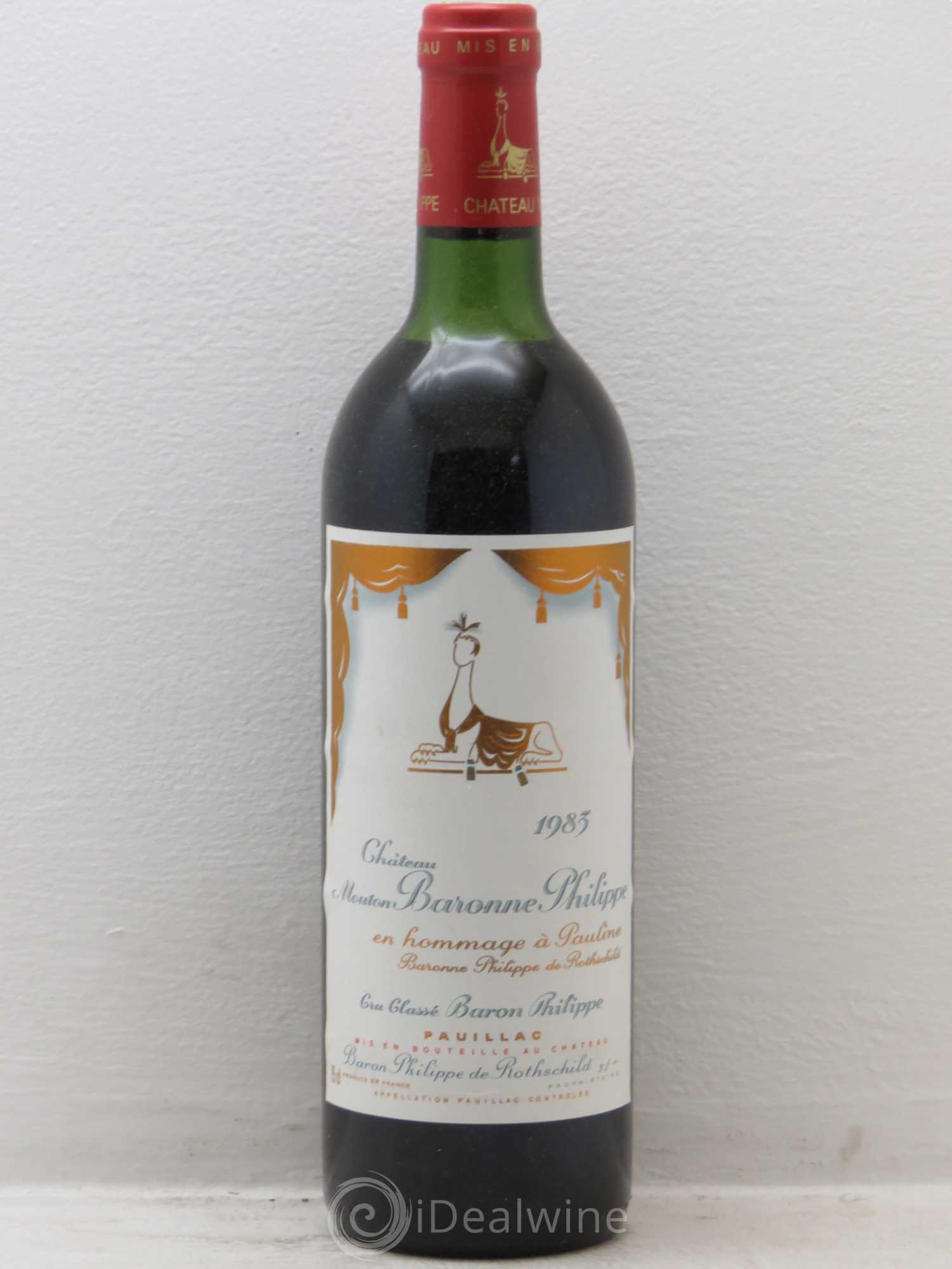 Château d' Armailhac - Mouton Baron(ne) Philippe 5ème Grand Cru Classé 1983 - Lot de 6 bouteilles - 0