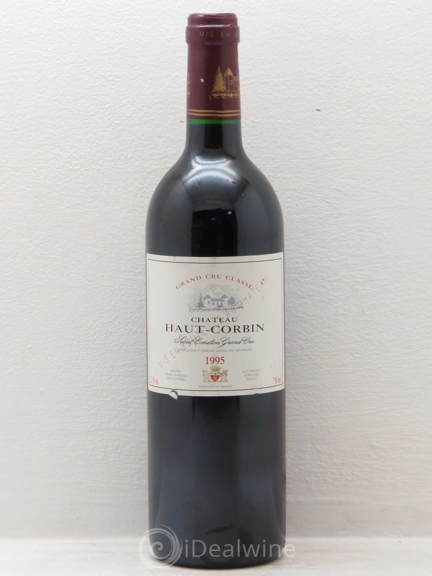 Château Haut Corbin Grand Cru 1995 - Lot de 6 bouteilles - 0