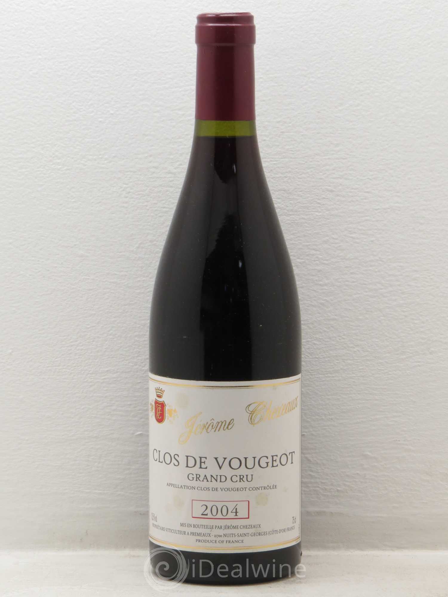Clos de Vougeot Grand Cru Jérôme Chezeaux 2004 - Lot de 6 bouteilles - 0
