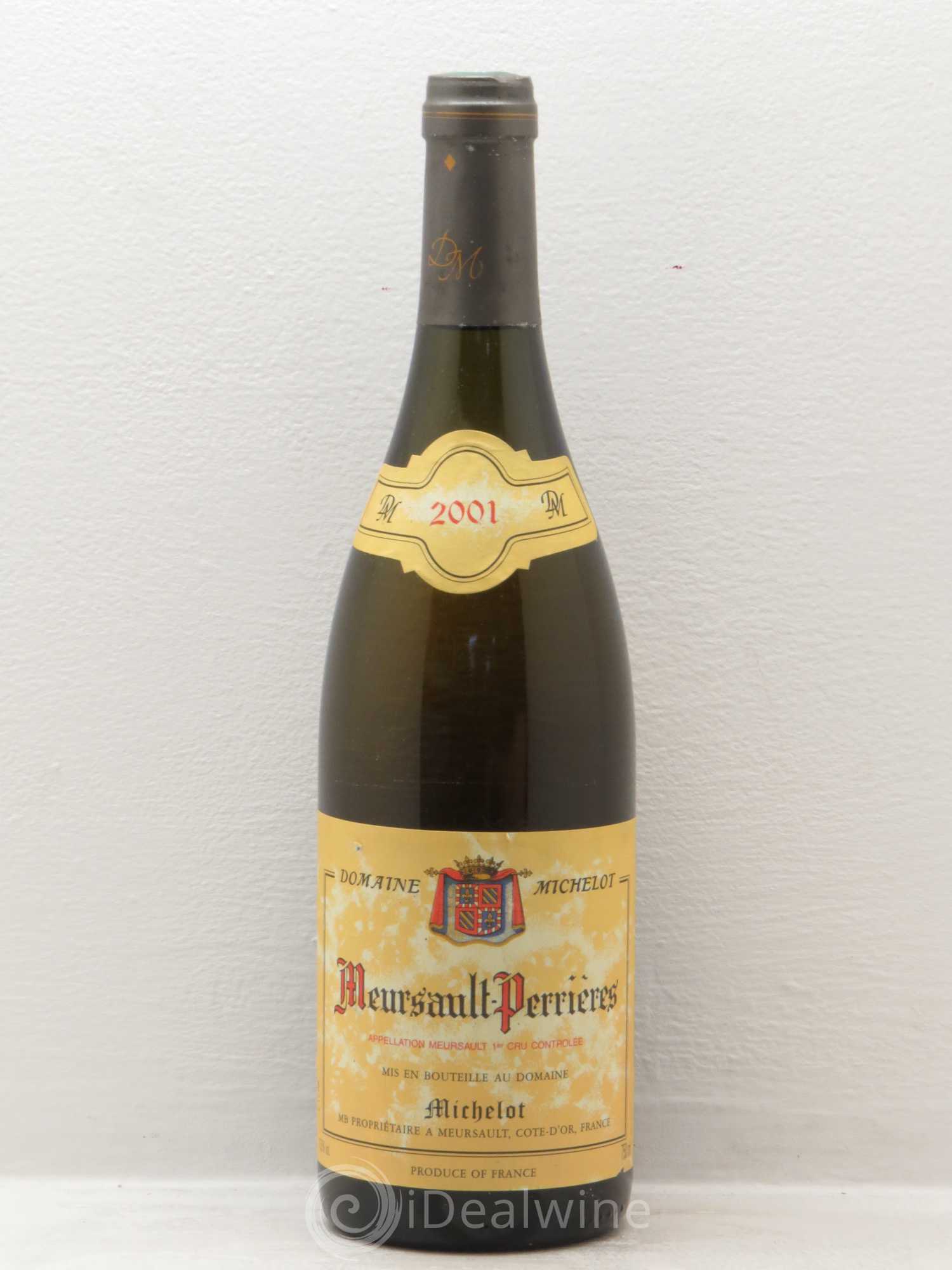 Meursault 1er Cru Domaine Michelot 2001 - Lot de 1 bouteille - 0