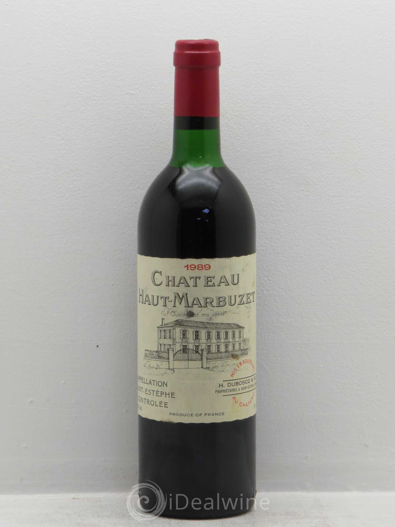 Château Haut Marbuzet 1989 - Lot de 12 bouteilles - 0