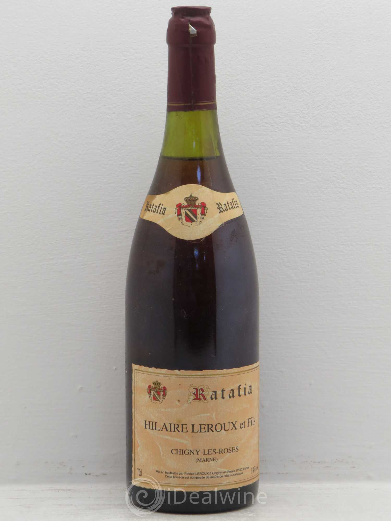 Ratafia Champagne Ratafia Hilaire Leroux - Posten von 6 Flaschen - 0