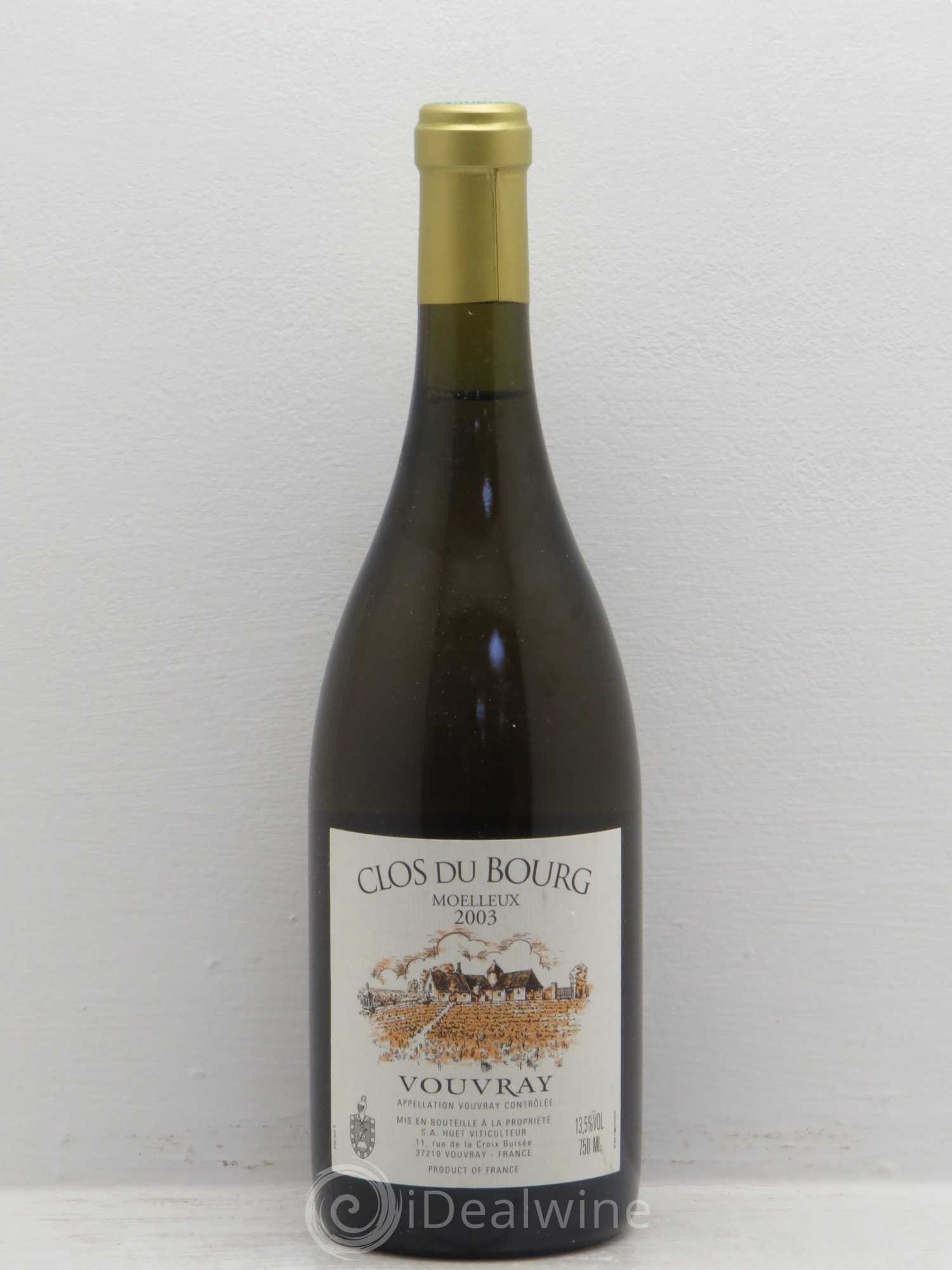 Vouvray Clos du Bourg Moelleux Domaine Huet 2003 - Lotto di 6 bottiglie - 0