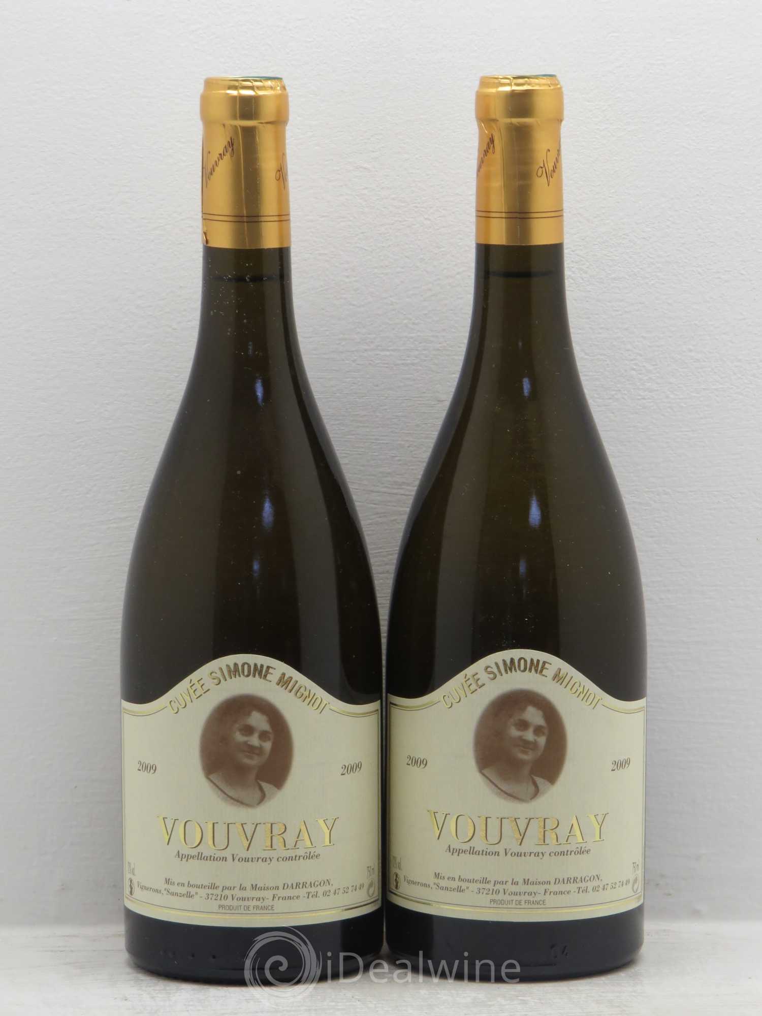 Vouvray Cuvée simone mignot Pierre Darragon 2009 - Lotto di 2 bottiglie - 0