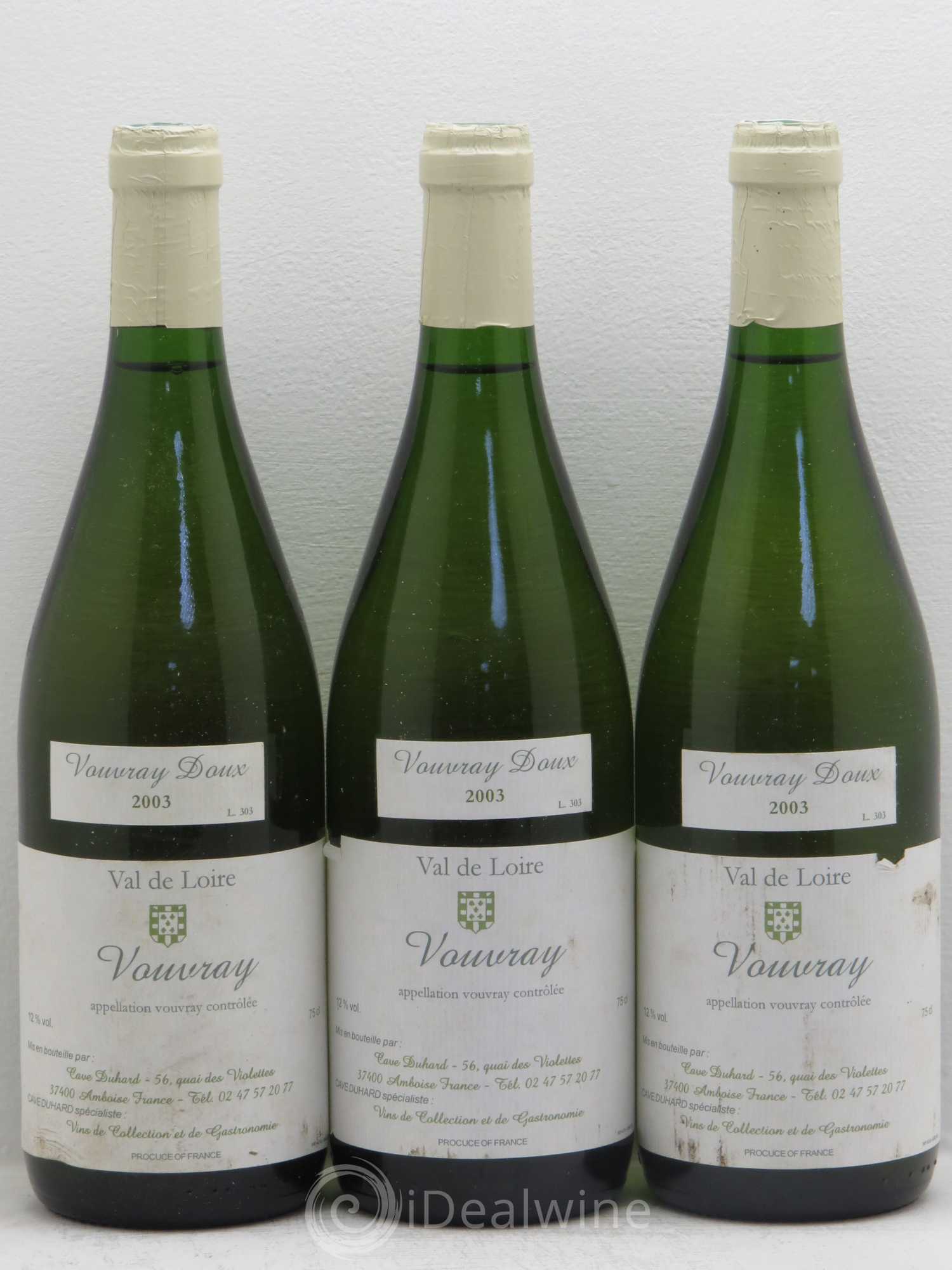 Vouvray Duhart 2003 - Lotto di 3 bottiglie - 0