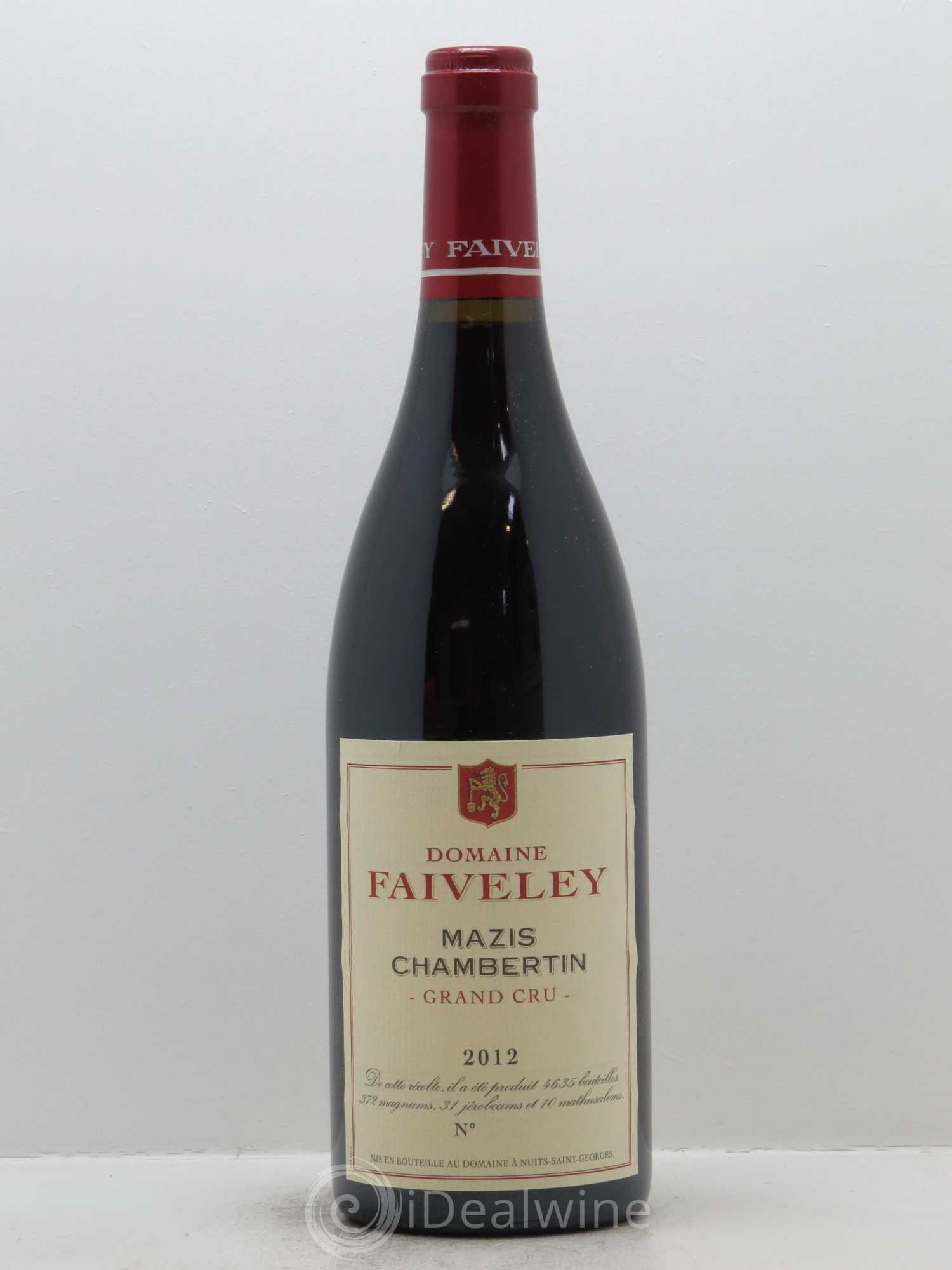 Mazis-Chambertin Grand Cru Faiveley 2012 - Lot de 1 bouteille - 0