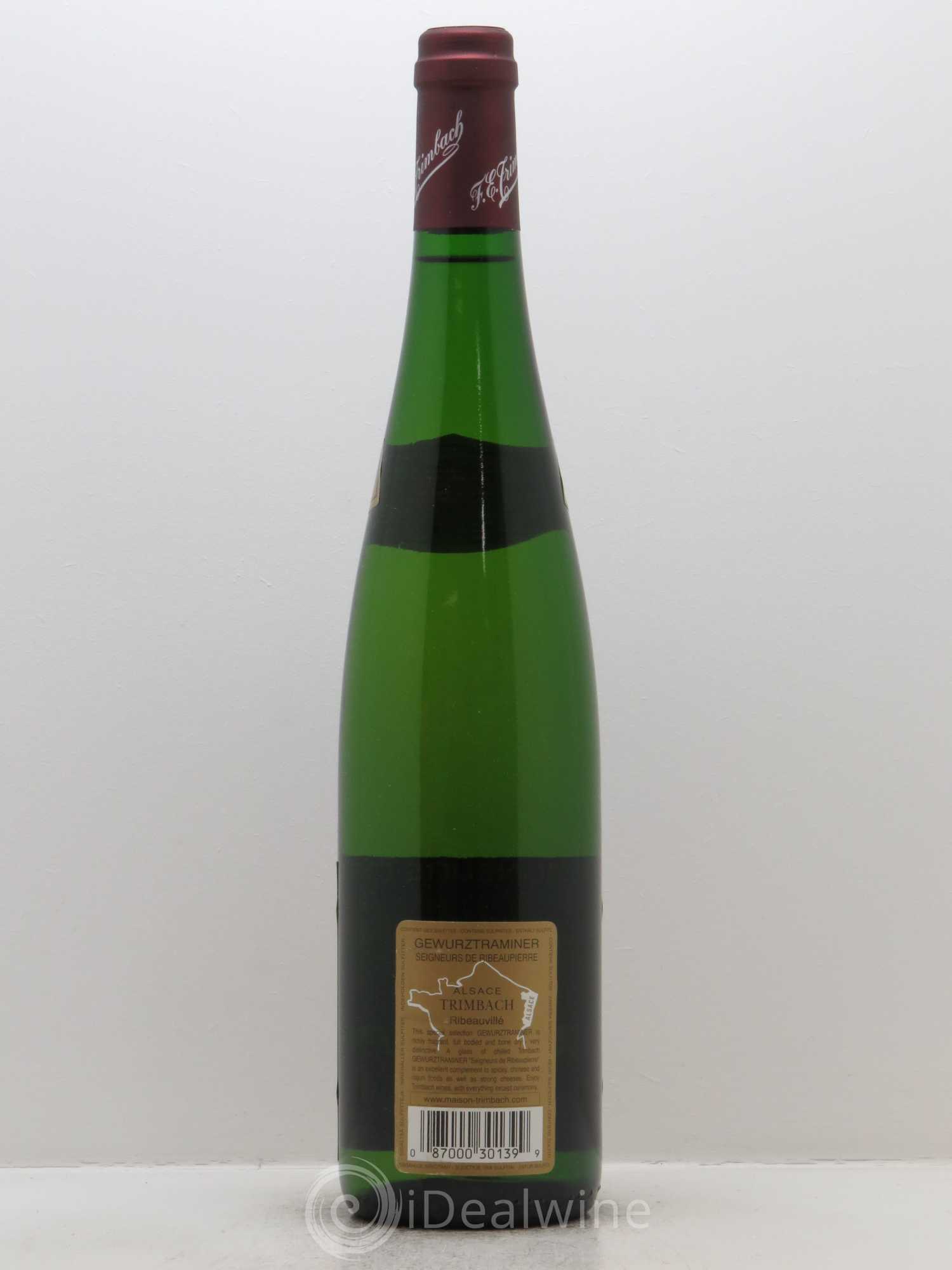 Alsace Gewurztraminer Seigneurs de Ribeaupierre Trimbach (Domaine) 2008 - Lot de 1 bouteille - 1