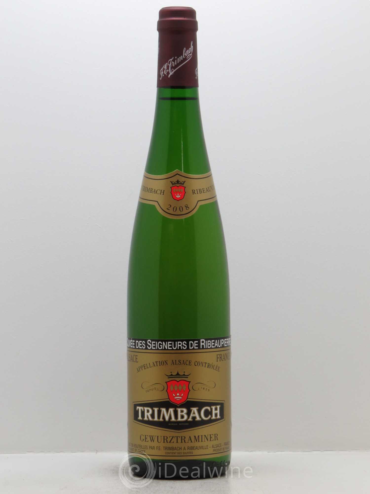 Alsace Gewurztraminer Seigneurs de Ribeaupierre Trimbach (Domaine) 2008 - Lot de 1 bouteille - 0