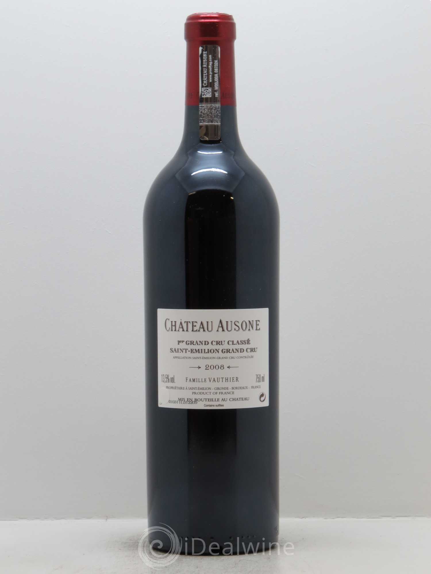 Château Ausone 1er Grand Cru Classé A 2008 - Lot de 1 bouteille - 1