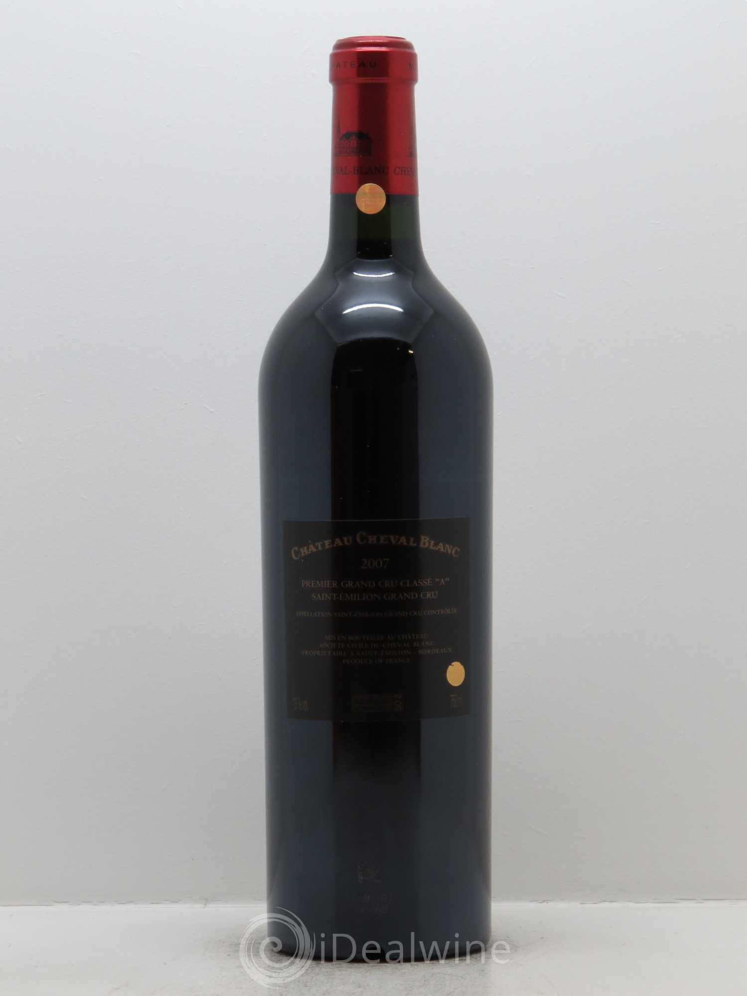 Château Cheval Blanc 1er Grand Cru Classé A (CBO à partir de 6 bts) 2007 - Lot de 1 bouteille - 1