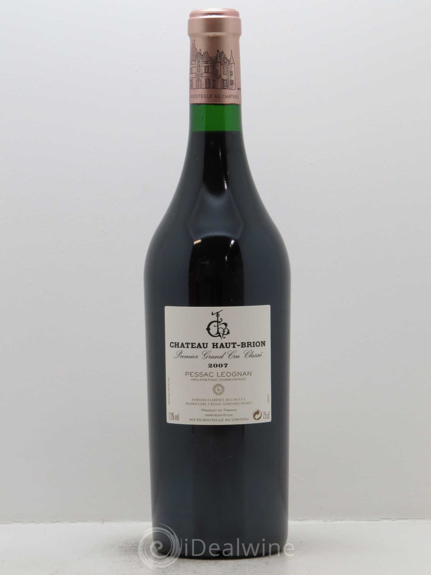 Château Haut Brion 1er Grand Cru Classé 2007 - Lot de 1 bouteille - 1