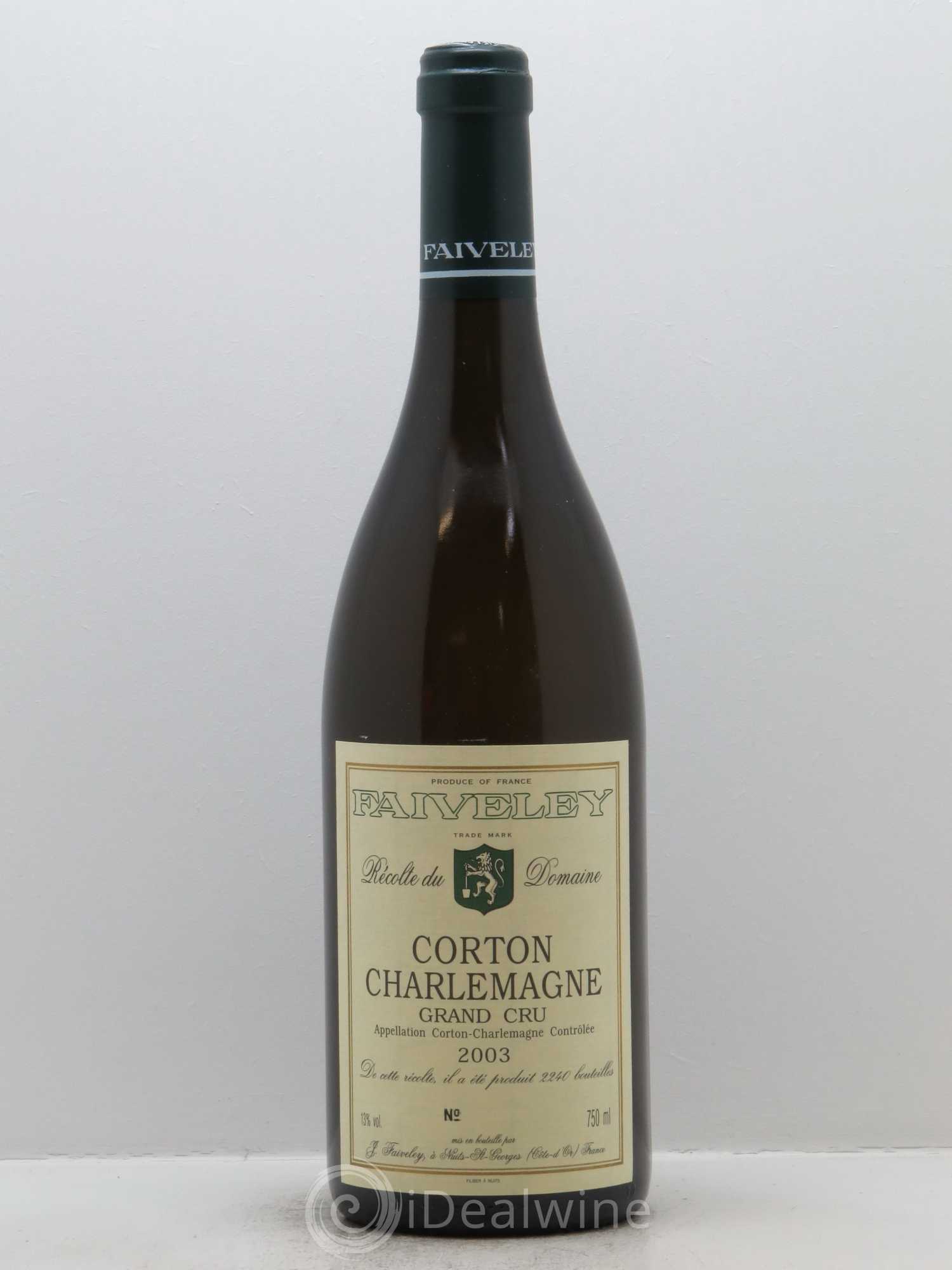Corton-Charlemagne Grand Cru Faiveley 2003 - Lot de 1 bouteille - 0