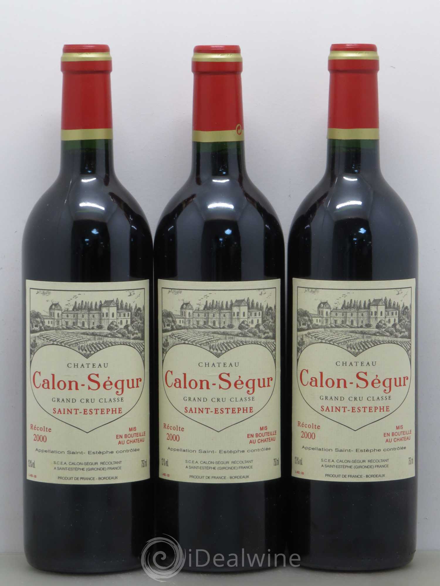 Château Calon Ségur 3ème Grand Cru Classé 2000 - Lot de 12 bouteilles - 1