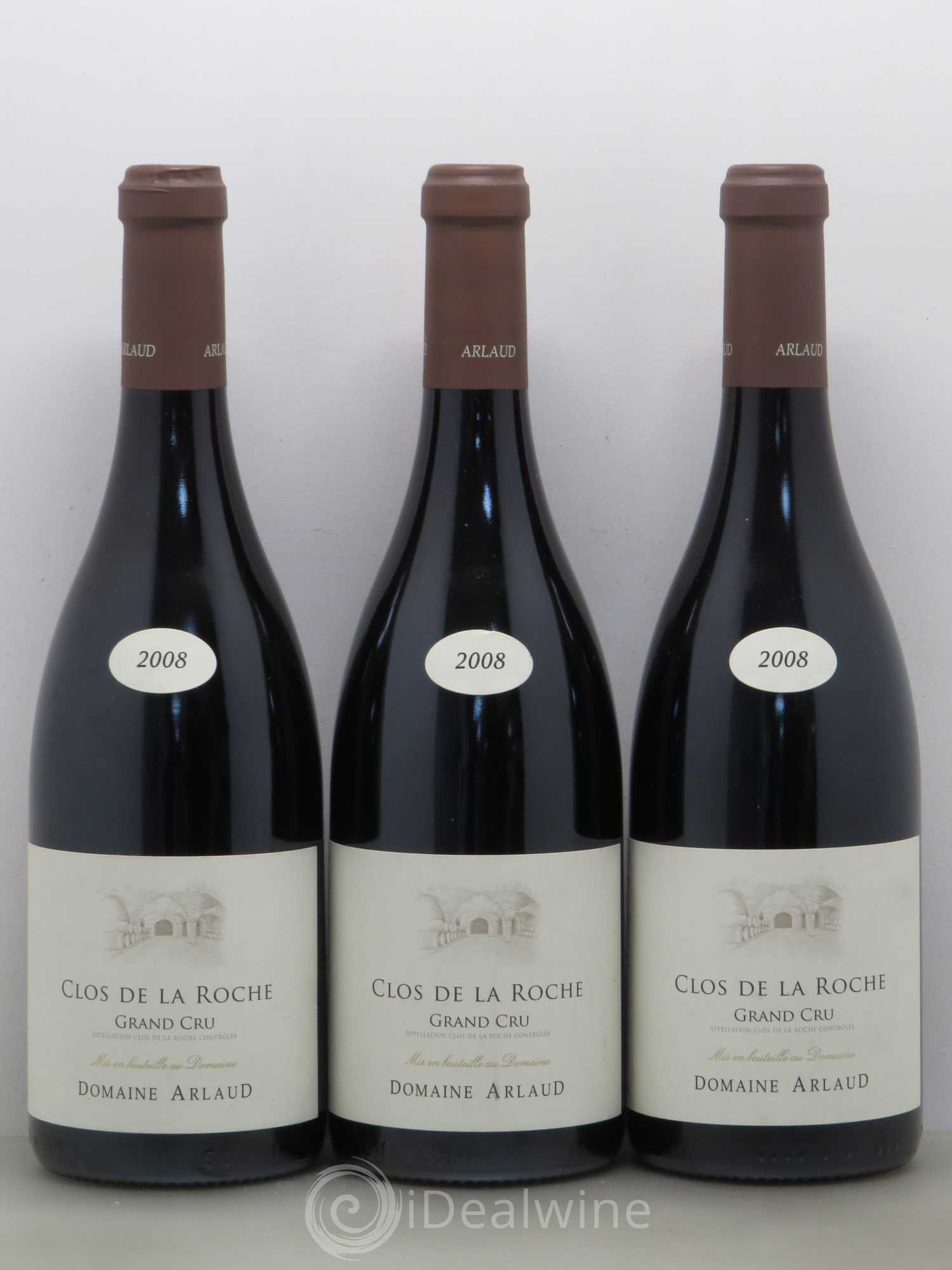 Clos de la Roche Grand Cru Arlaud 2008 - Lot de 3 bouteilles - 0