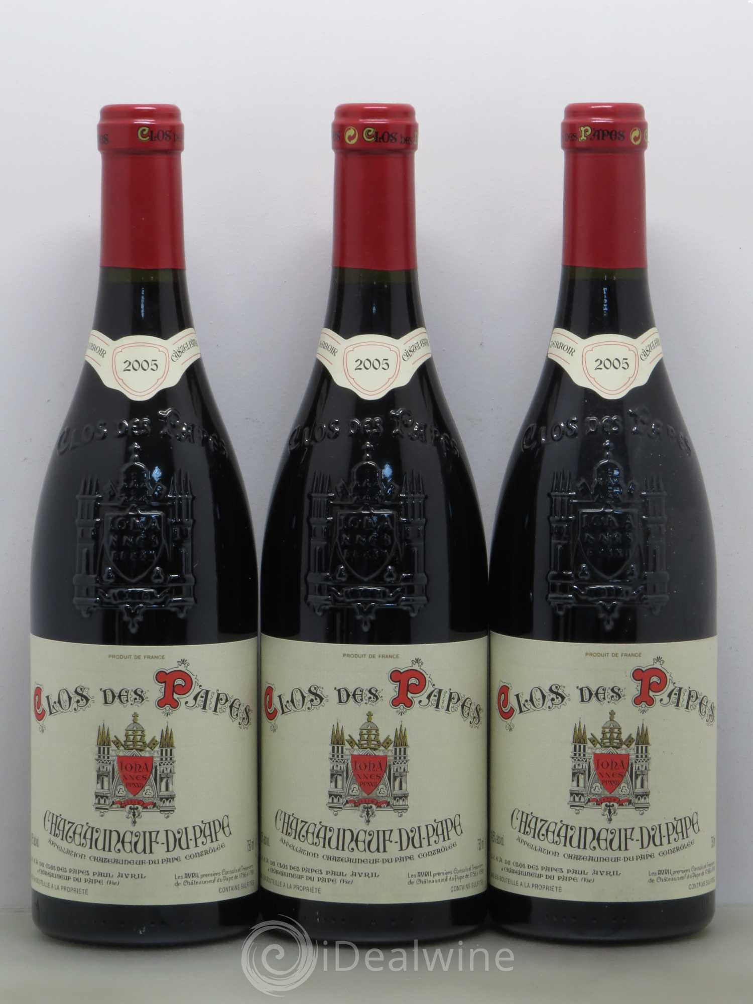 Châteauneuf-du-Pape Clos des Papes - Paul Avril 2005 - Lot de 6 bouteilles - 1