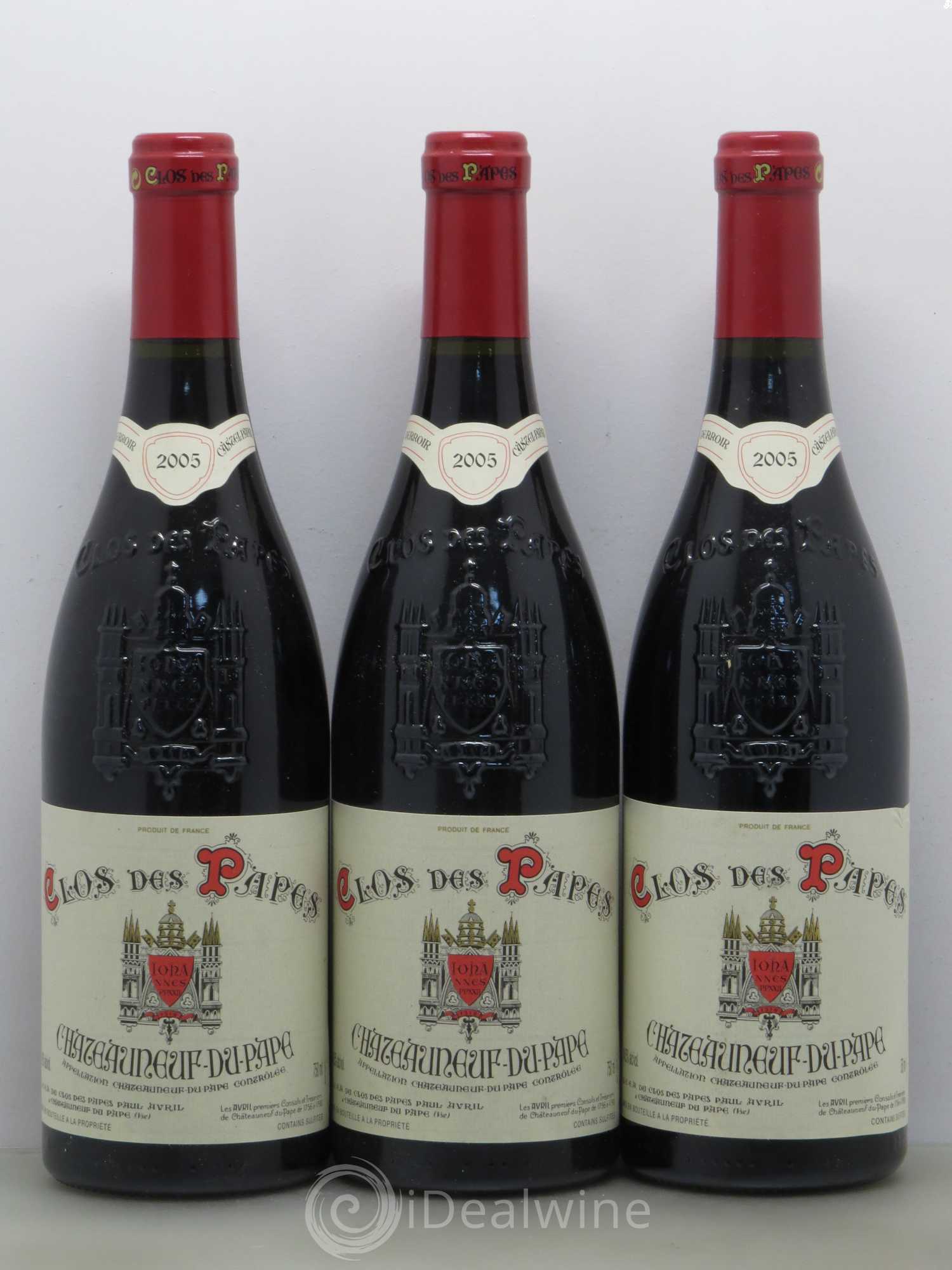 Châteauneuf-du-Pape Clos des Papes - Paul Avril 2005 - Lot de 6 bouteilles - 2