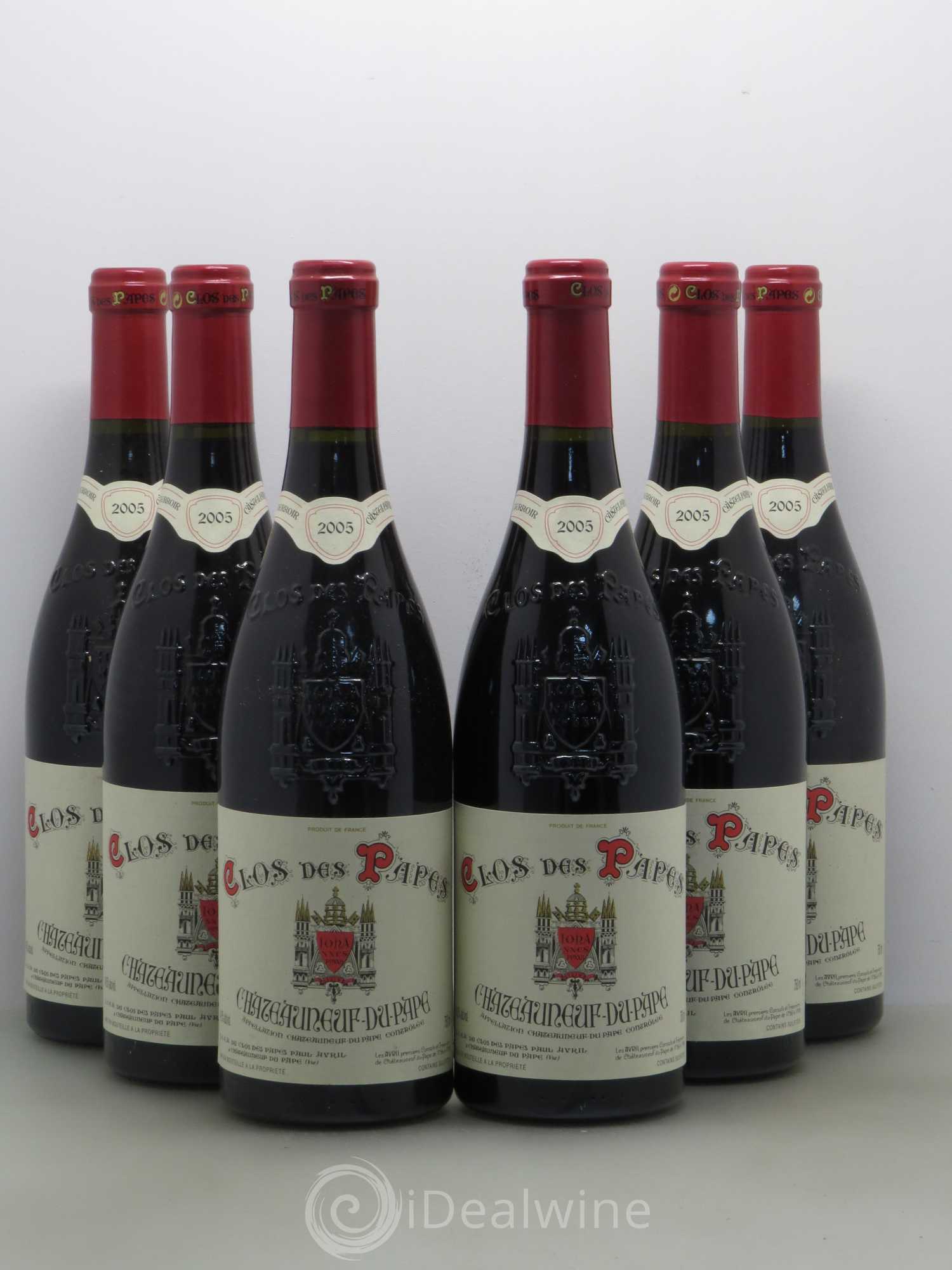 Châteauneuf-du-Pape Clos des Papes - Paul Avril 2005 - Lot de 6 bouteilles - 0