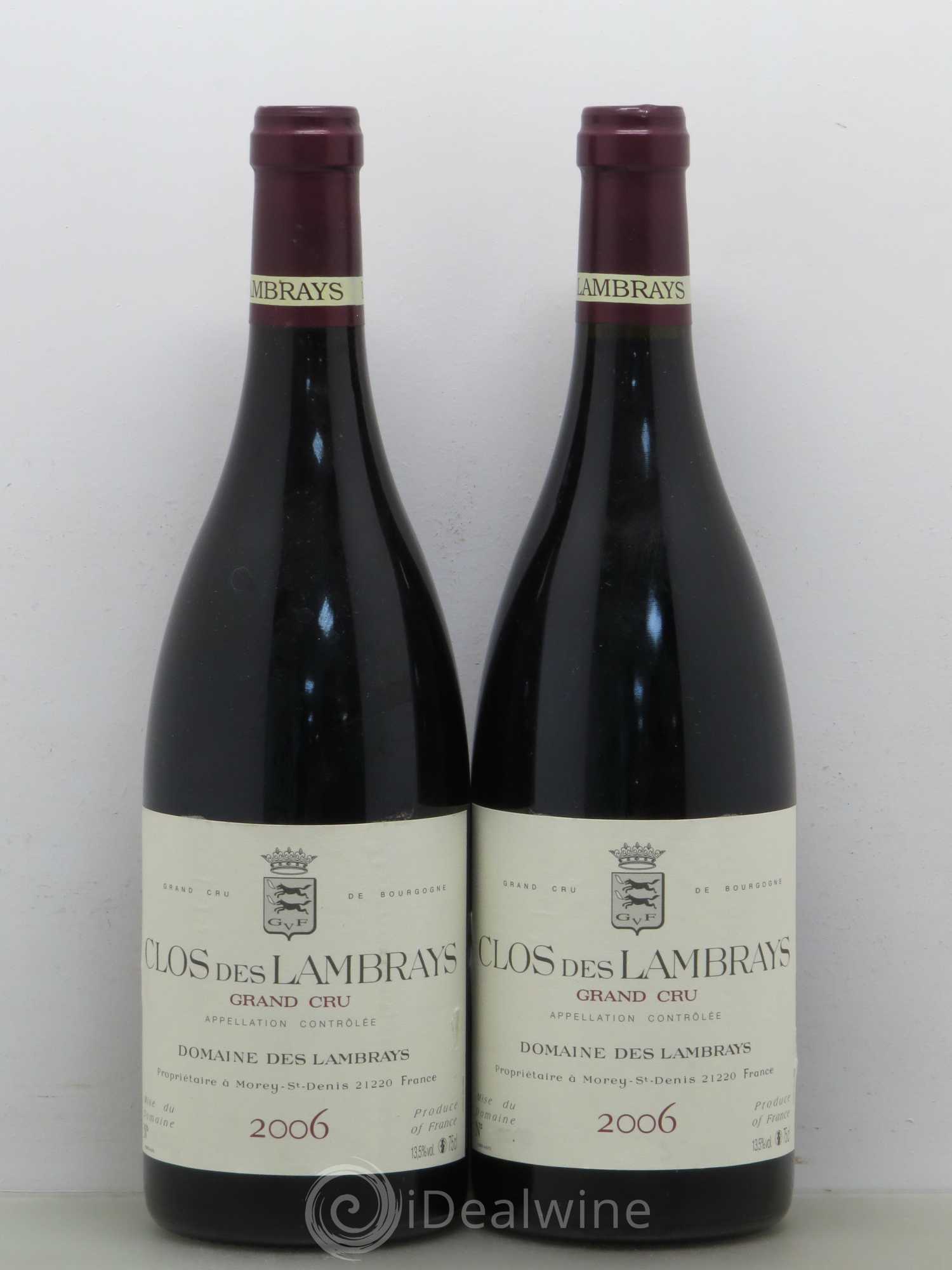 Clos des Lambrays Grand Cru Domaine des Lambrays 2006 - Lot de 2 bouteilles - 0