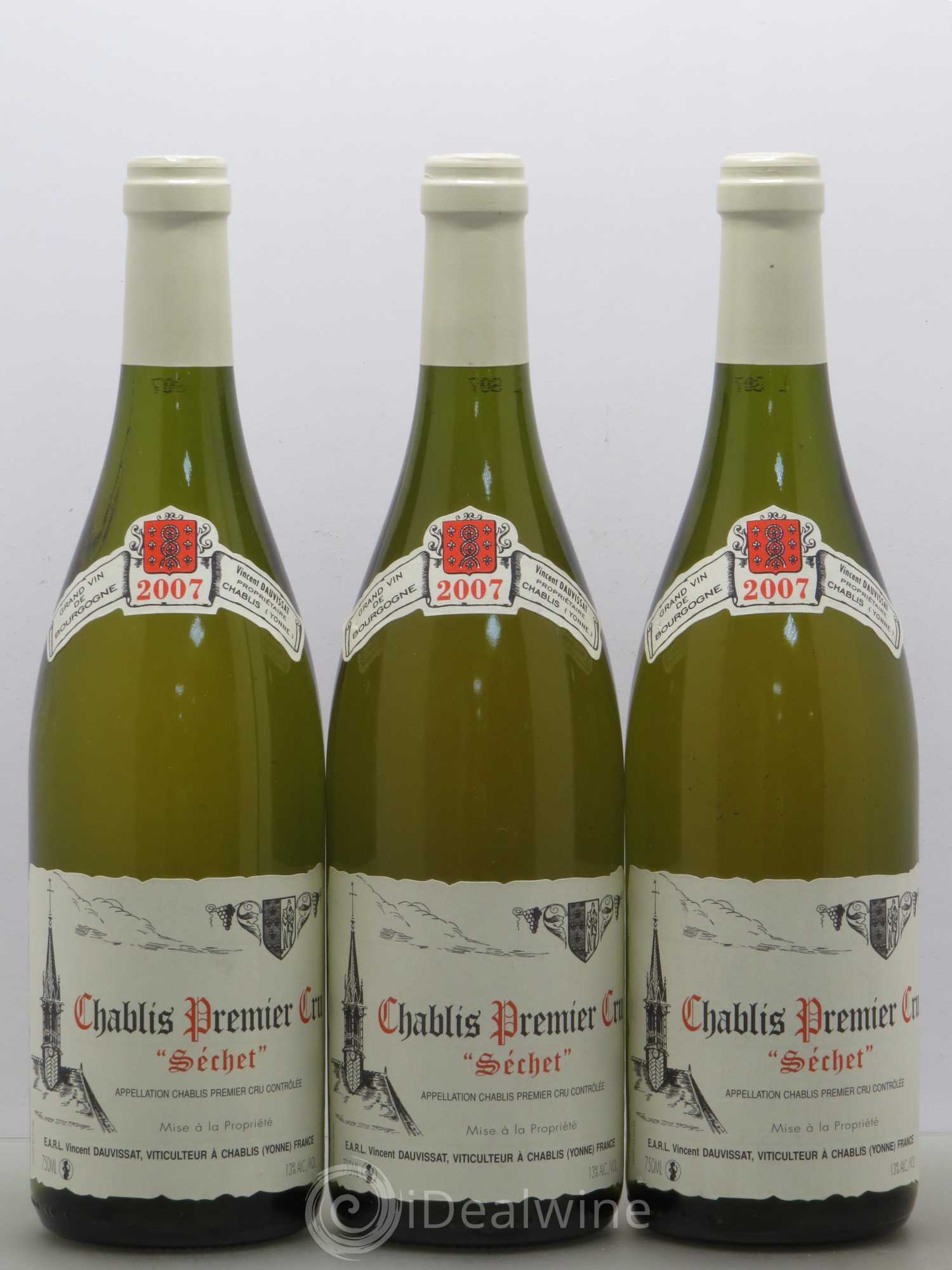 Chablis 1er Cru Séchet Vincent Dauvissat (Domaine) 2007 - Lot de 6 bouteilles - 2