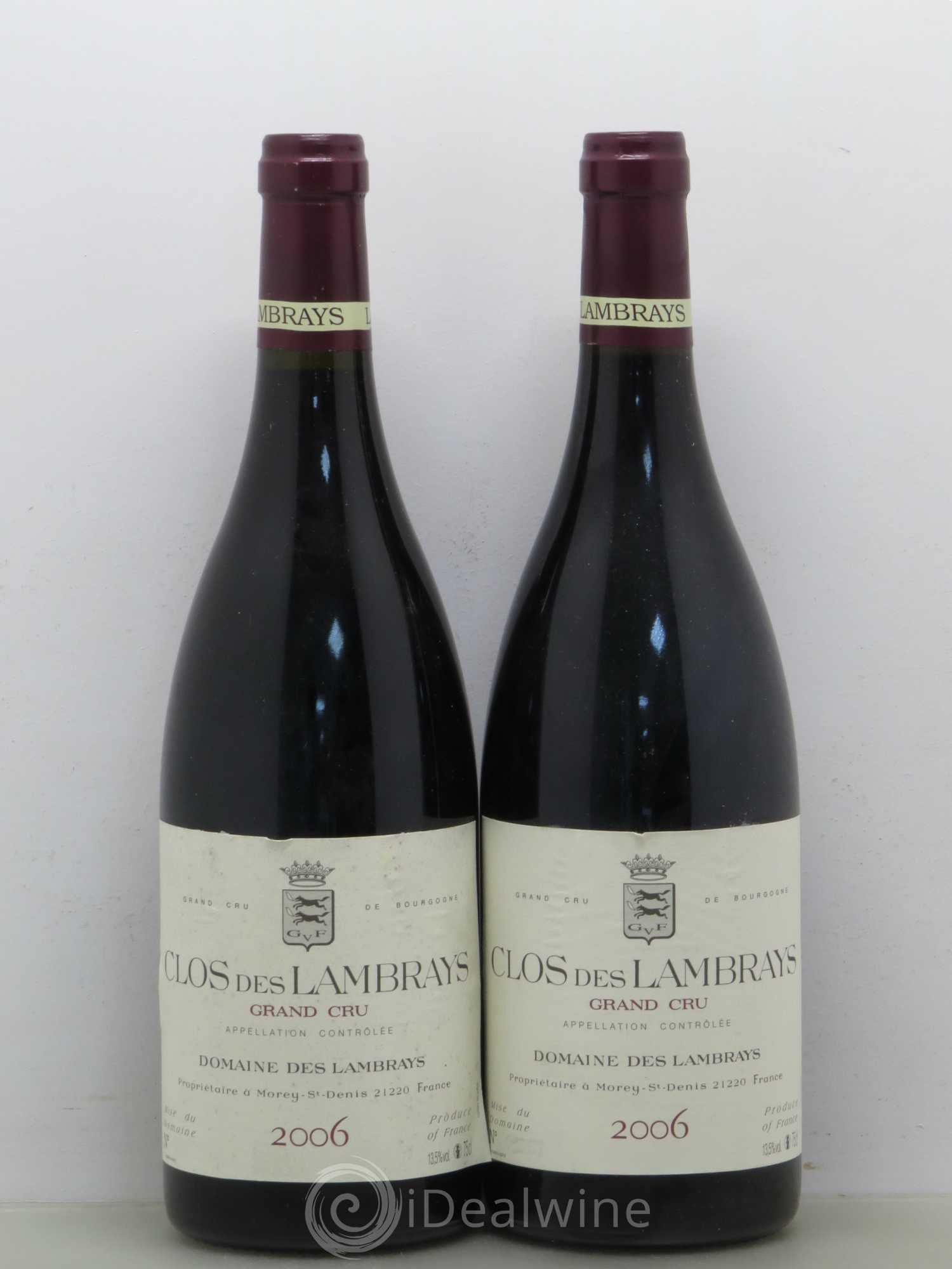 Clos des Lambrays Grand Cru Domaine des Lambrays 2006 - Lot de 2 bouteilles - 0