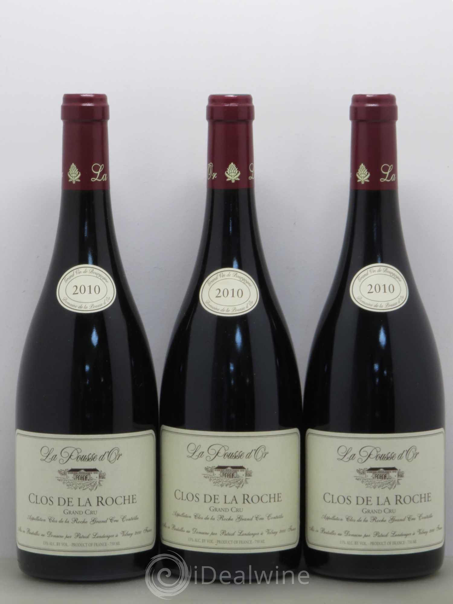 Clos de la Roche Grand Cru La Pousse d'Or (Domaine de) 2010 - Lot de 3 bouteilles - 0
