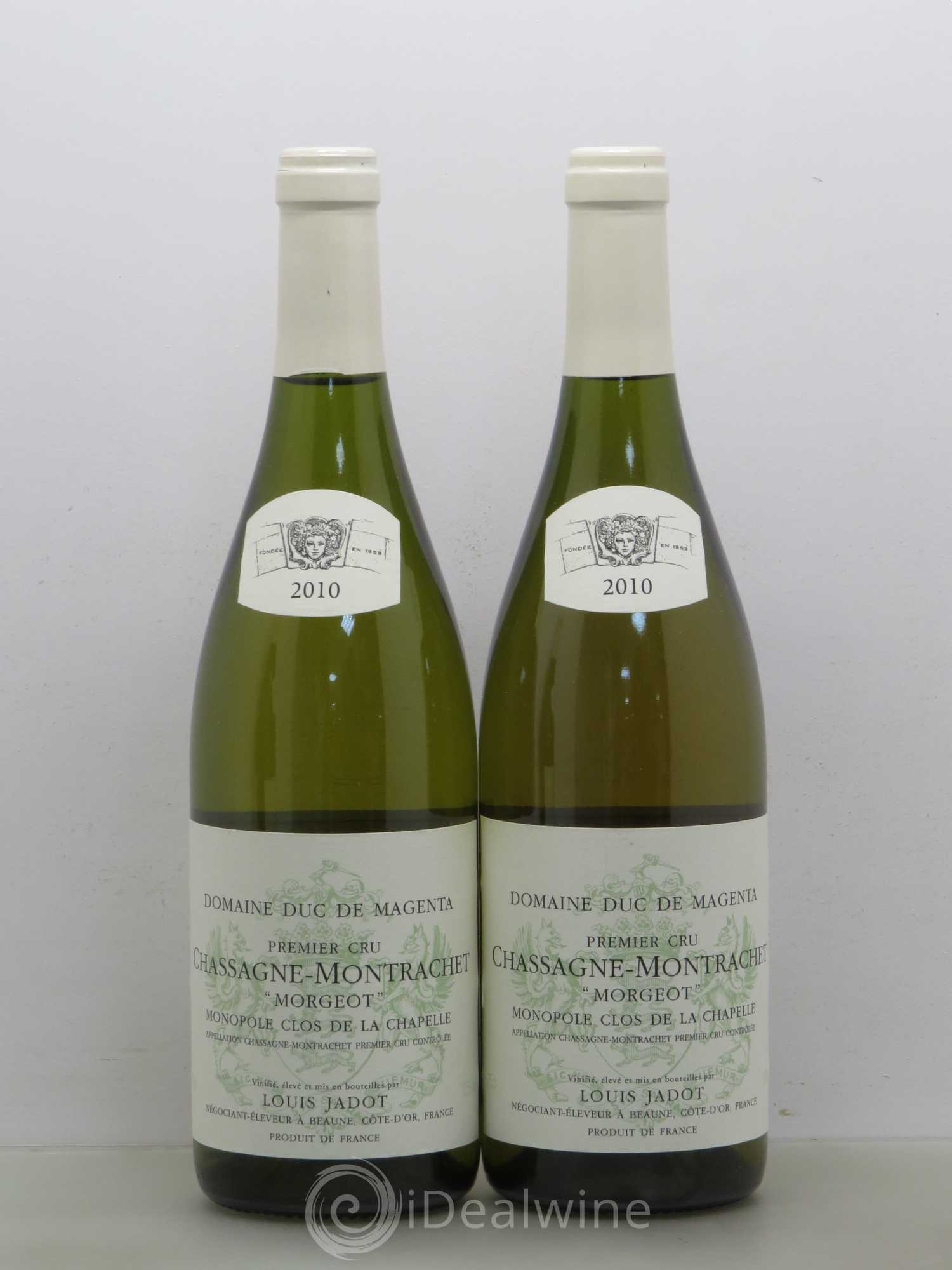 Chassagne-Montrachet 1er Cru Louis Jadot Duc De Magenta Morgeot Clos De La Chapelle 2010 - Posten von 5 Flaschen - 2