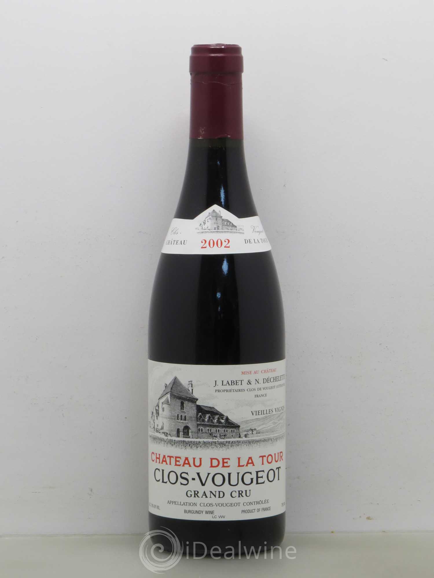 Clos de Vougeot Grand Cru Vieilles Vignes Château de La Tour 2002 - Lot de 1 bouteille - 0