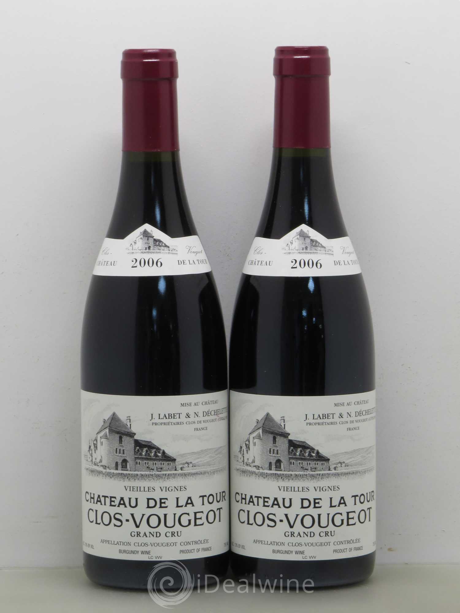 Clos de Vougeot Grand Cru Vieilles Vignes Château de La Tour 2006 - Lot de 2 bouteilles - 0