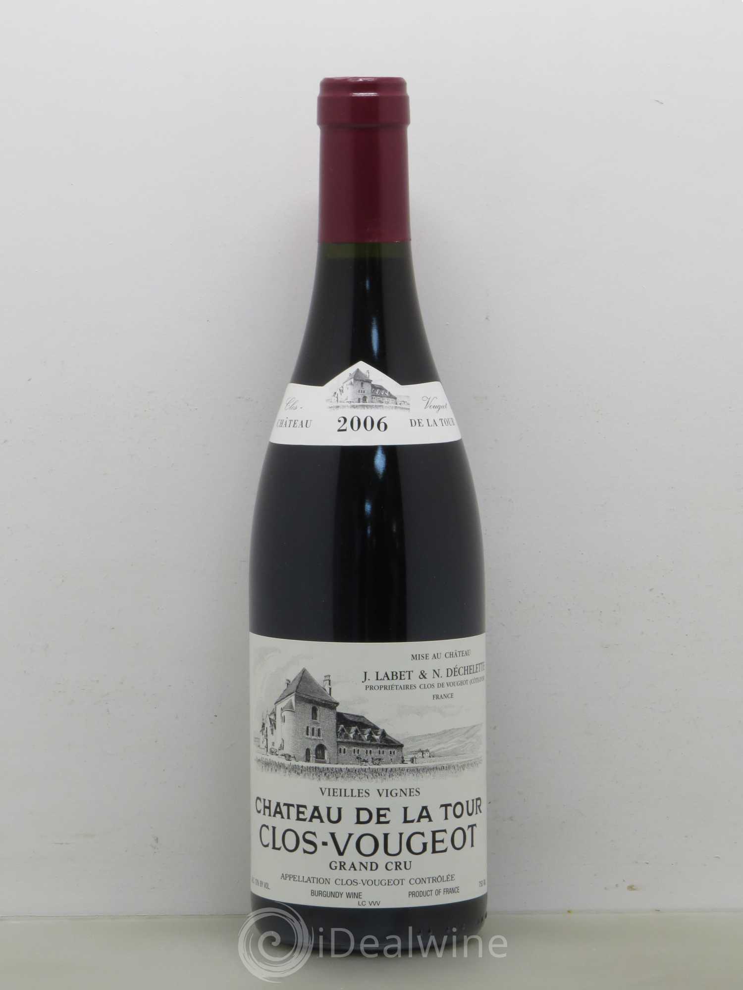 Clos de Vougeot Grand Cru Vieilles Vignes Château de La Tour 2006 - Lot de 1 bouteille - 0
