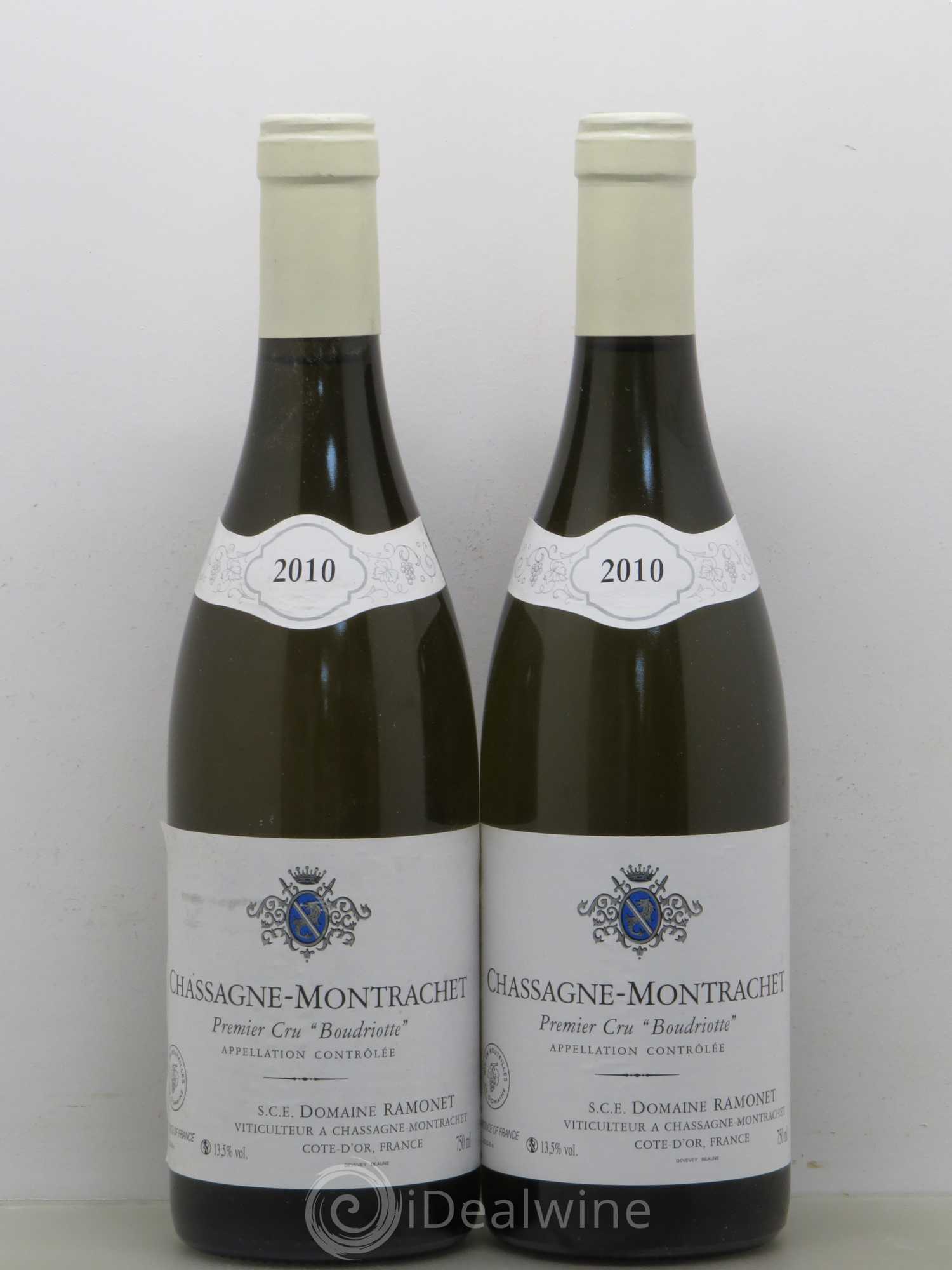Chassagne-Montrachet 1er Cru Boudriotte Ramonet (Domaine) 2010 - Lot de 2 bouteilles - 0