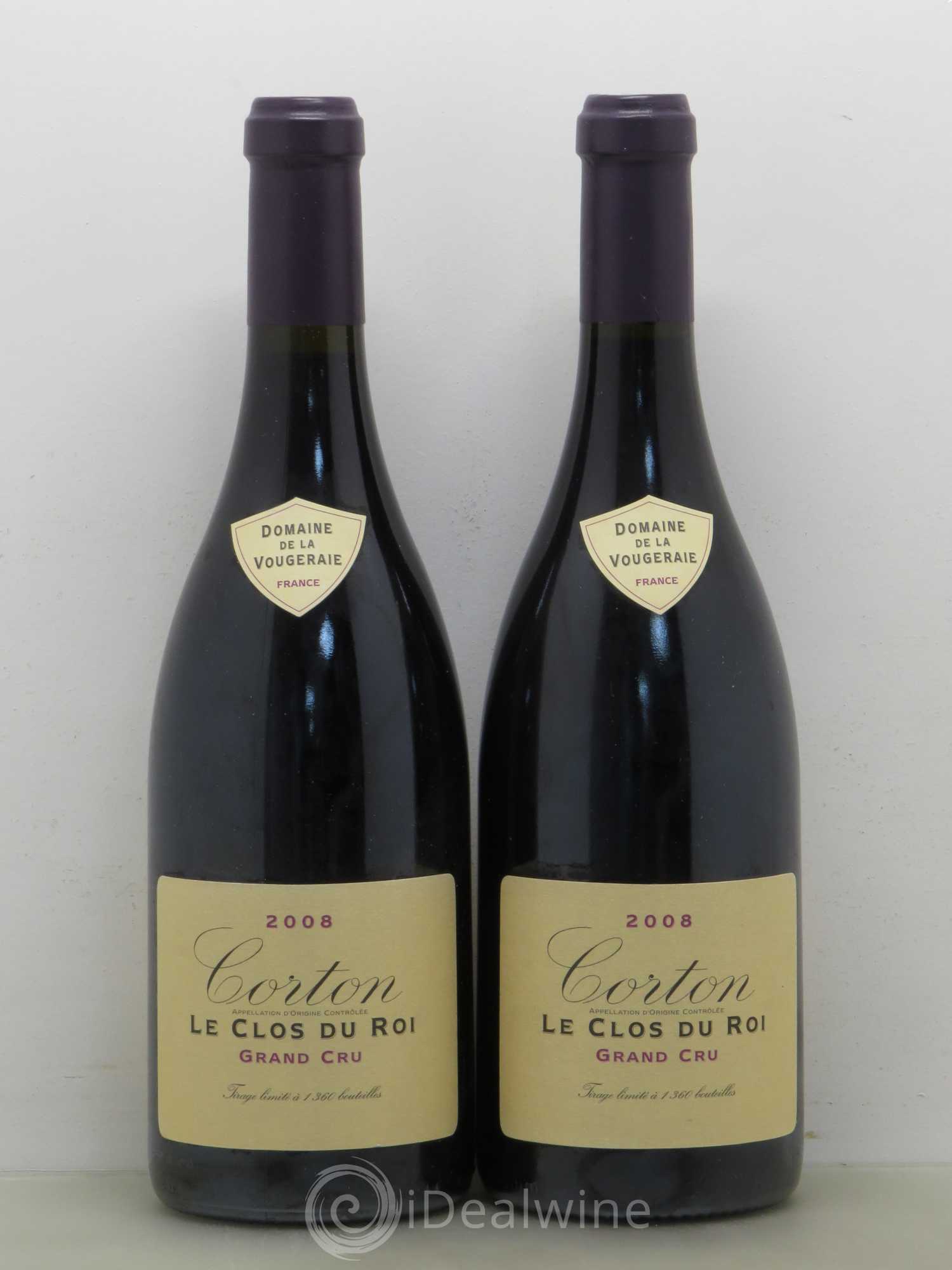 Corton Grand Cru Le Clos du Roi La Vougeraie 2008 - Lot de 2 bouteilles - 0