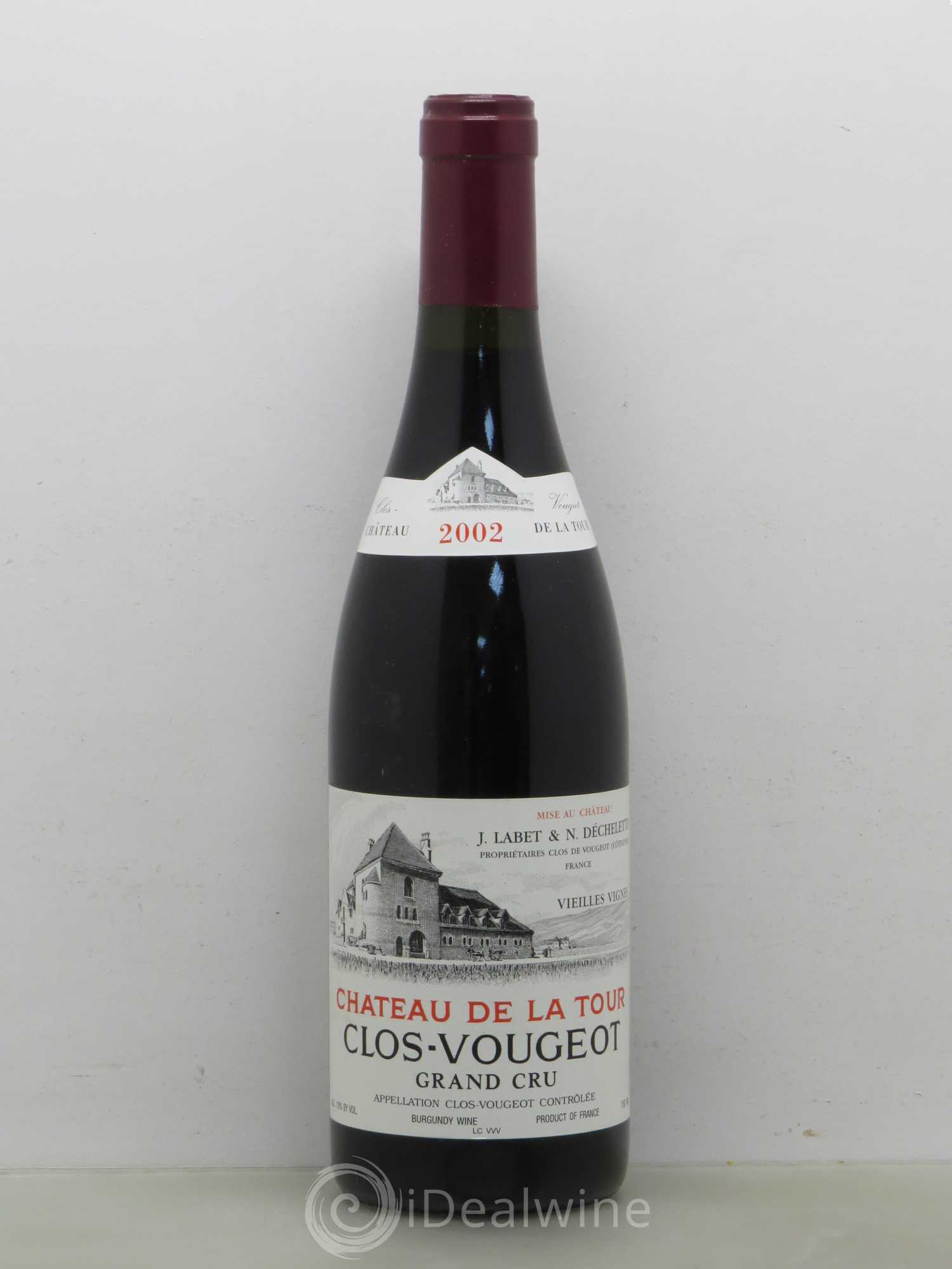 Clos de Vougeot Grand Cru Vieilles Vignes Château de La Tour 2002 - Lot de 1 bouteille - 0