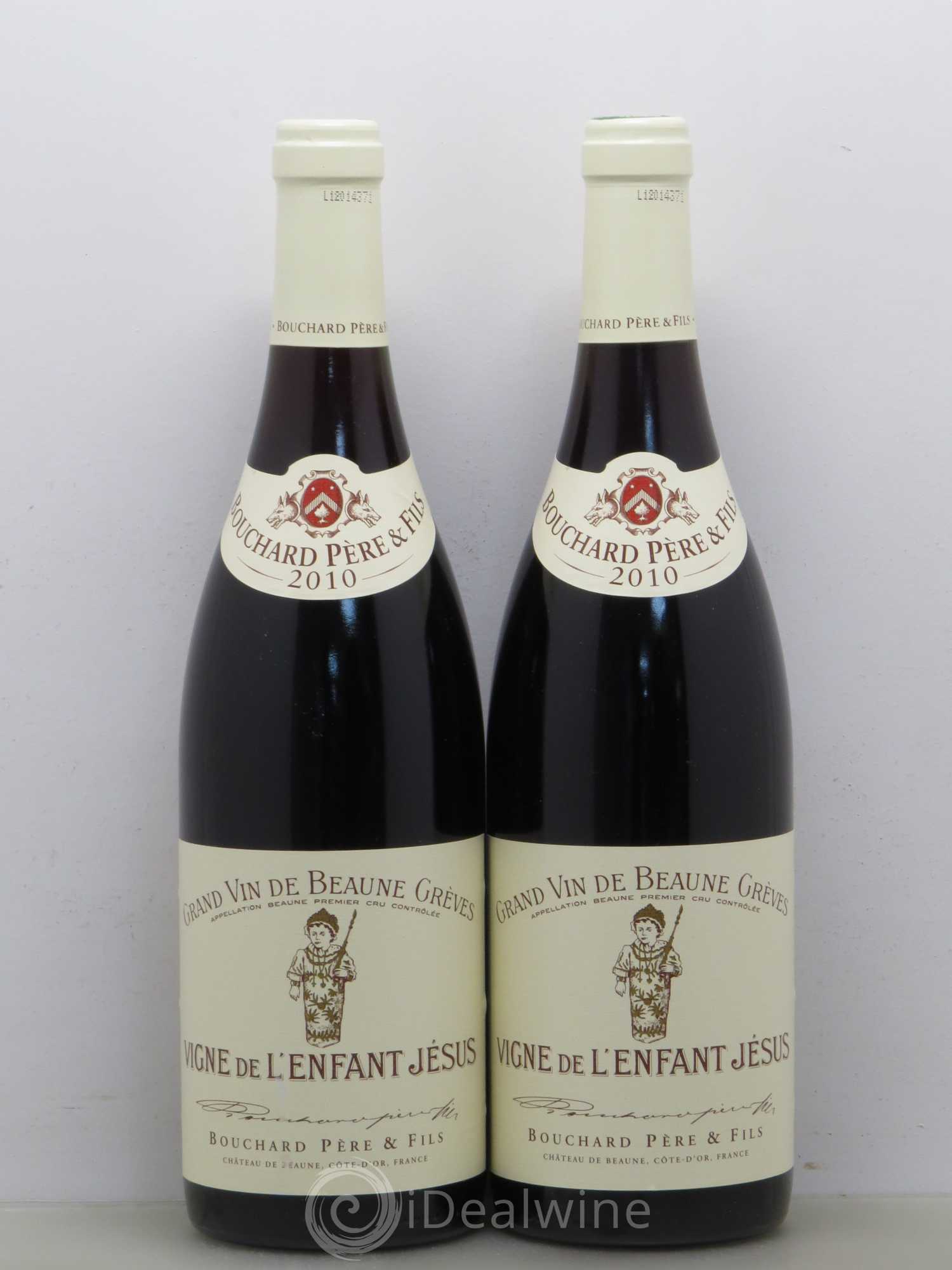 Beaune 1er Cru Grèves - Vigne de l'Enfant Jésus Bouchard Père & Fils 2010 - Lot de 2 bouteilles - 0