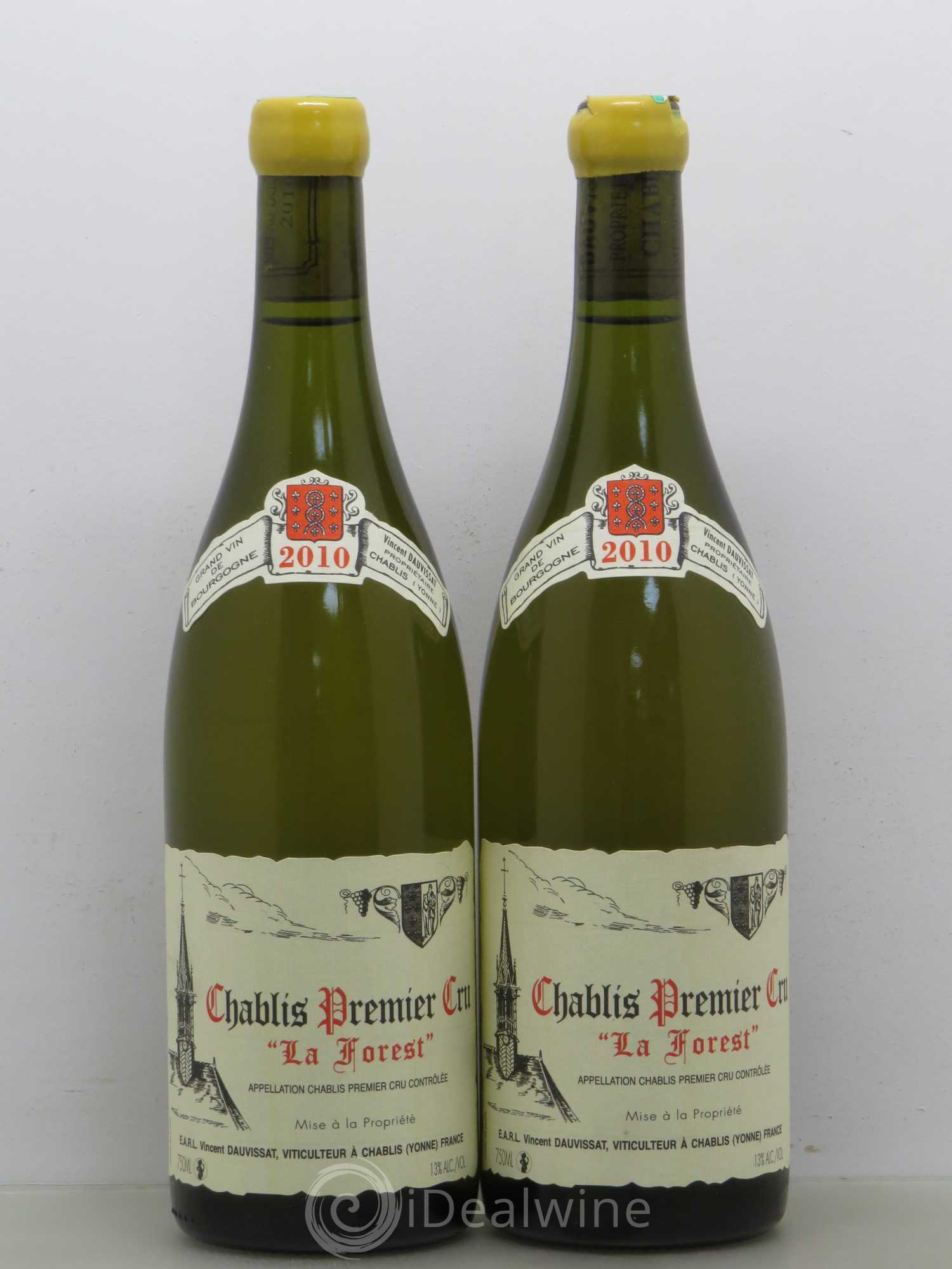 Chablis 1er Cru La Forest Vincent Dauvissat (Domaine) 2010 - Lot de 2 bouteilles - 0